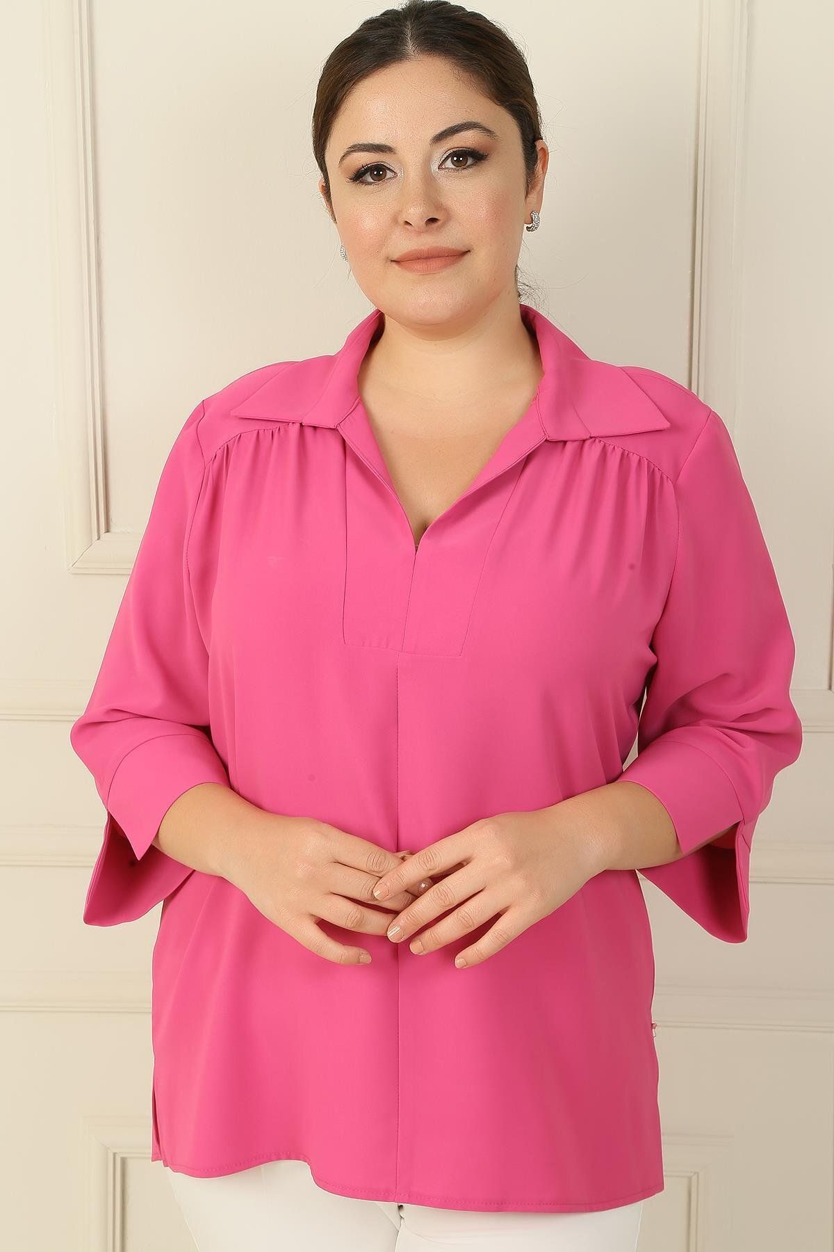 LipLipo Polo Yaka Çeyrek Kol B.B. Bluz