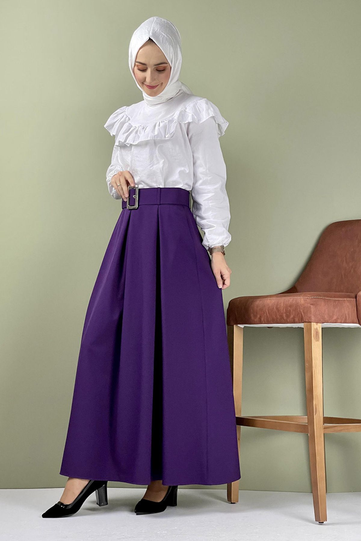 EPSWorld Moda Çizgi Etek