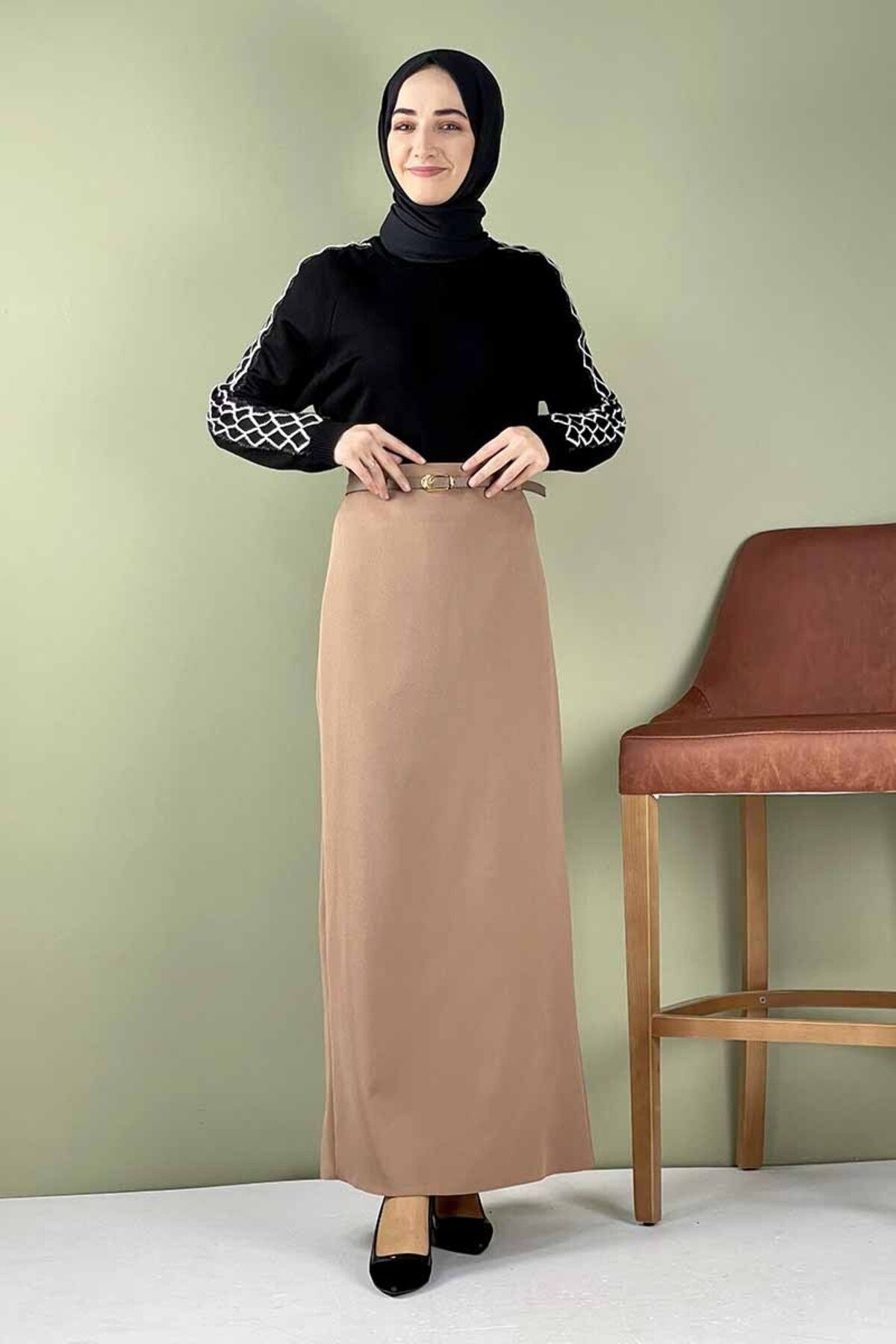 COXO Fashion`S Moda Çizgi Etek