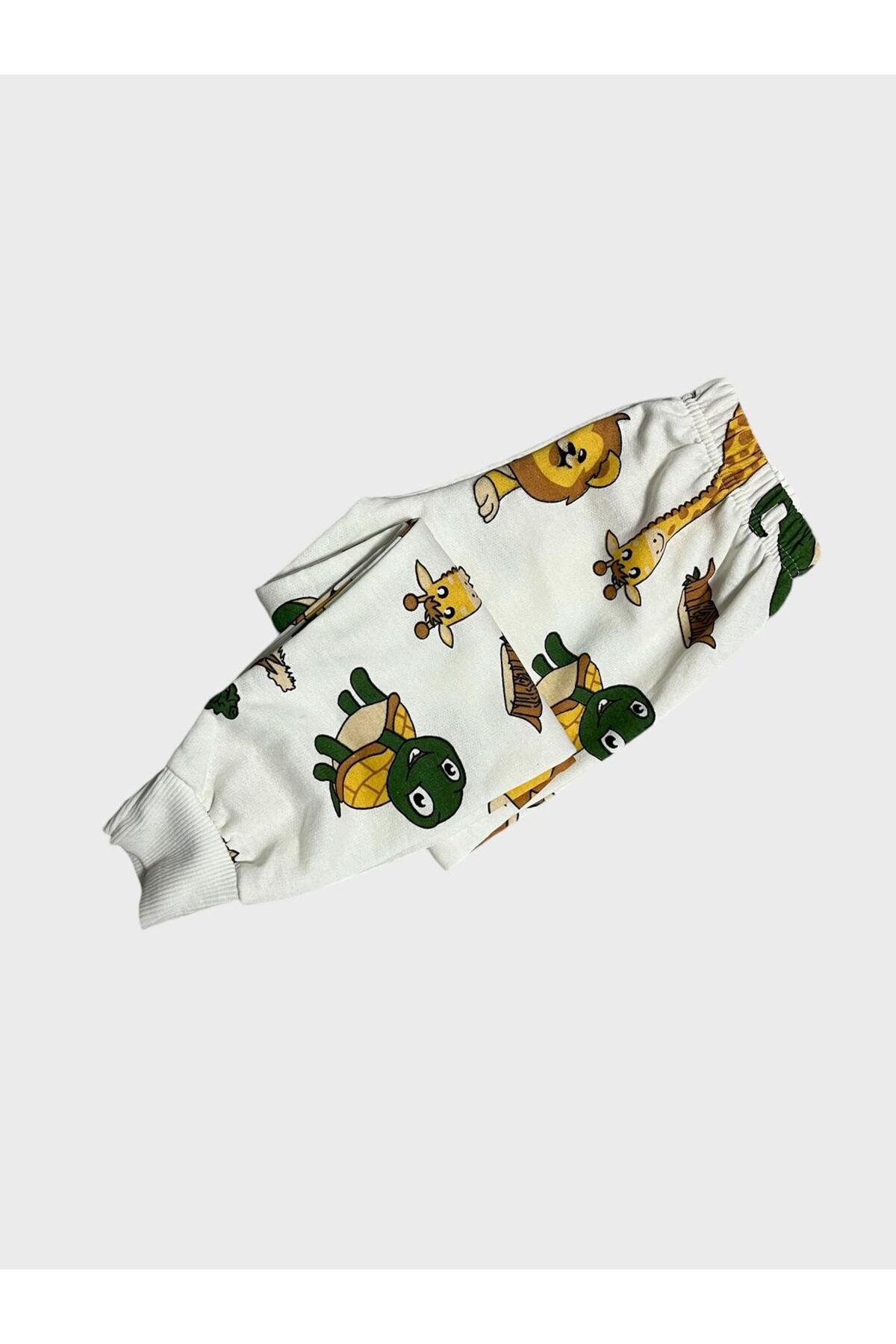 Fil Kids Erkek Çocuk Pamuklu Şardonlu Beyaz Safari Desenli Uzun Kollu Kışlık Pijama Takımı fotoğrafı 4 (önizleme)