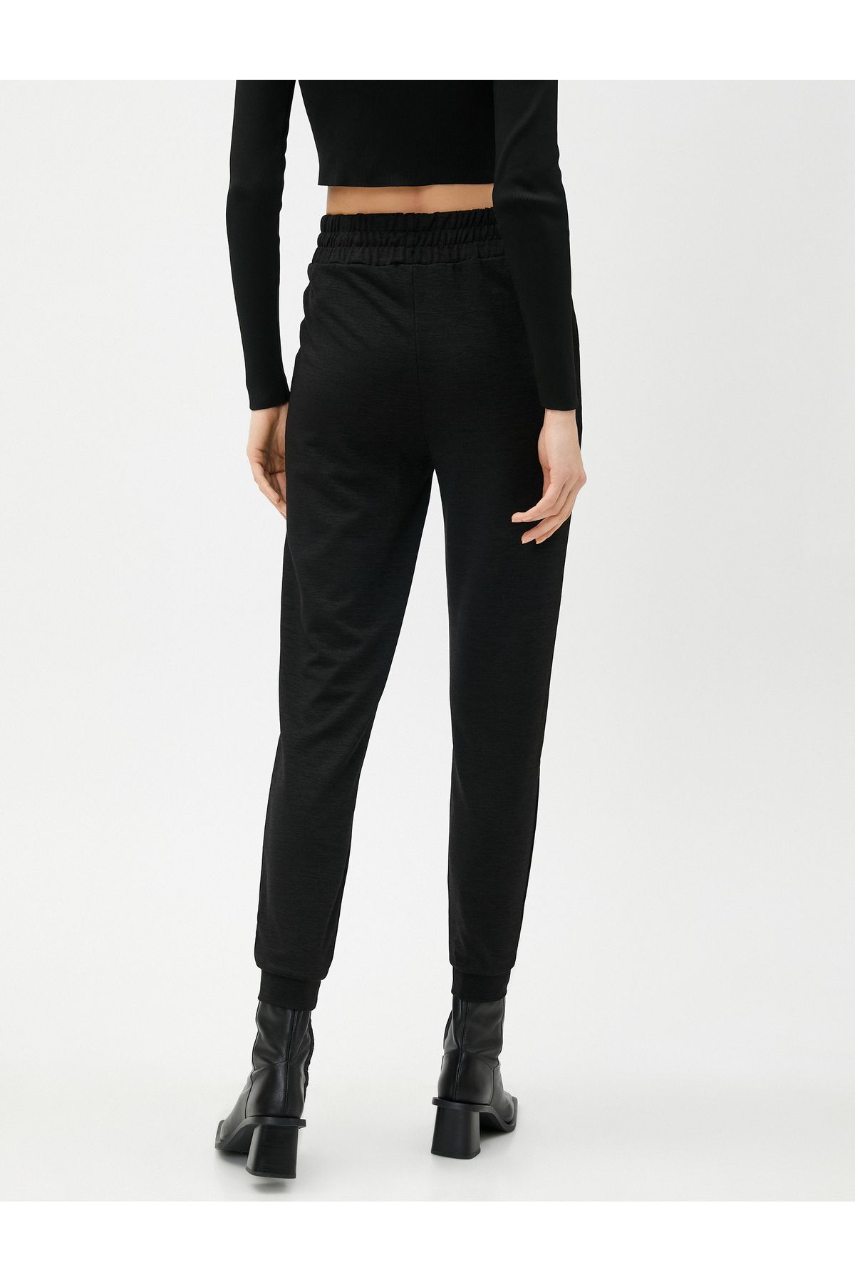 Koton-Melange Patterned Jogger Sweatpants with Elastic Waist Pocket 4