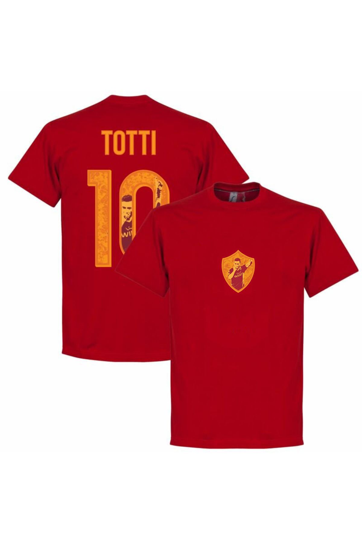 LEIVOR-Totti 10 Legend Jersey Design Printed Red T-Shirt 1