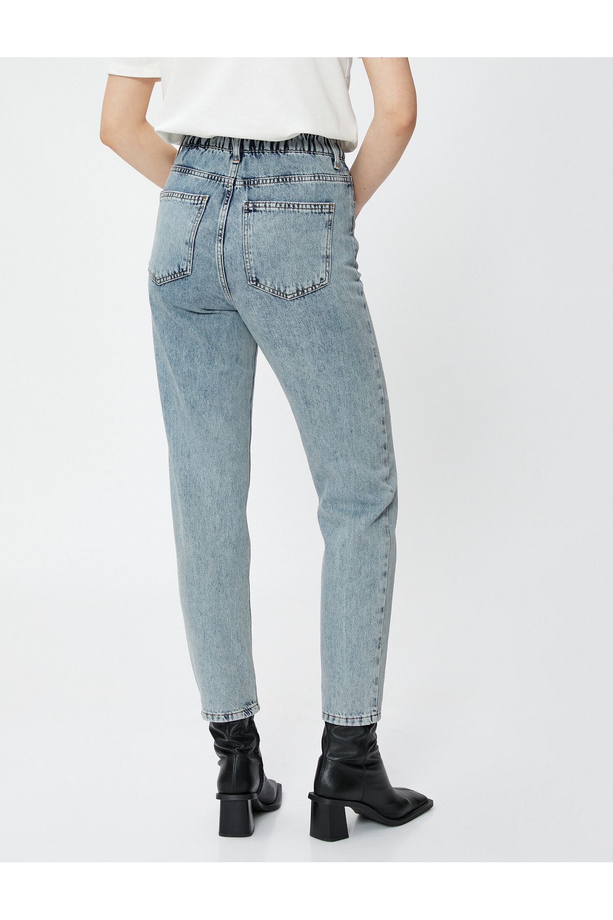 Koton-Jeans mit hoher Taille und leicht schmalem Bein – Mom-Jeans 4