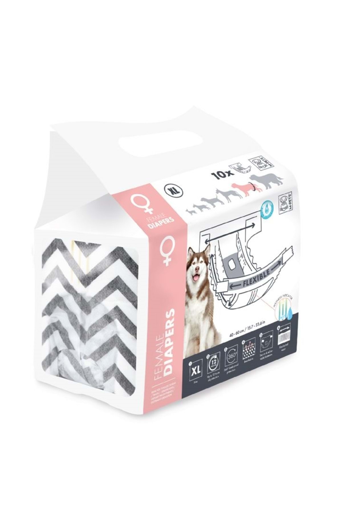 Pawise M-Pets Dıapers Dişi Köpekler İçin Külot (Xl) 10Lu 10116999