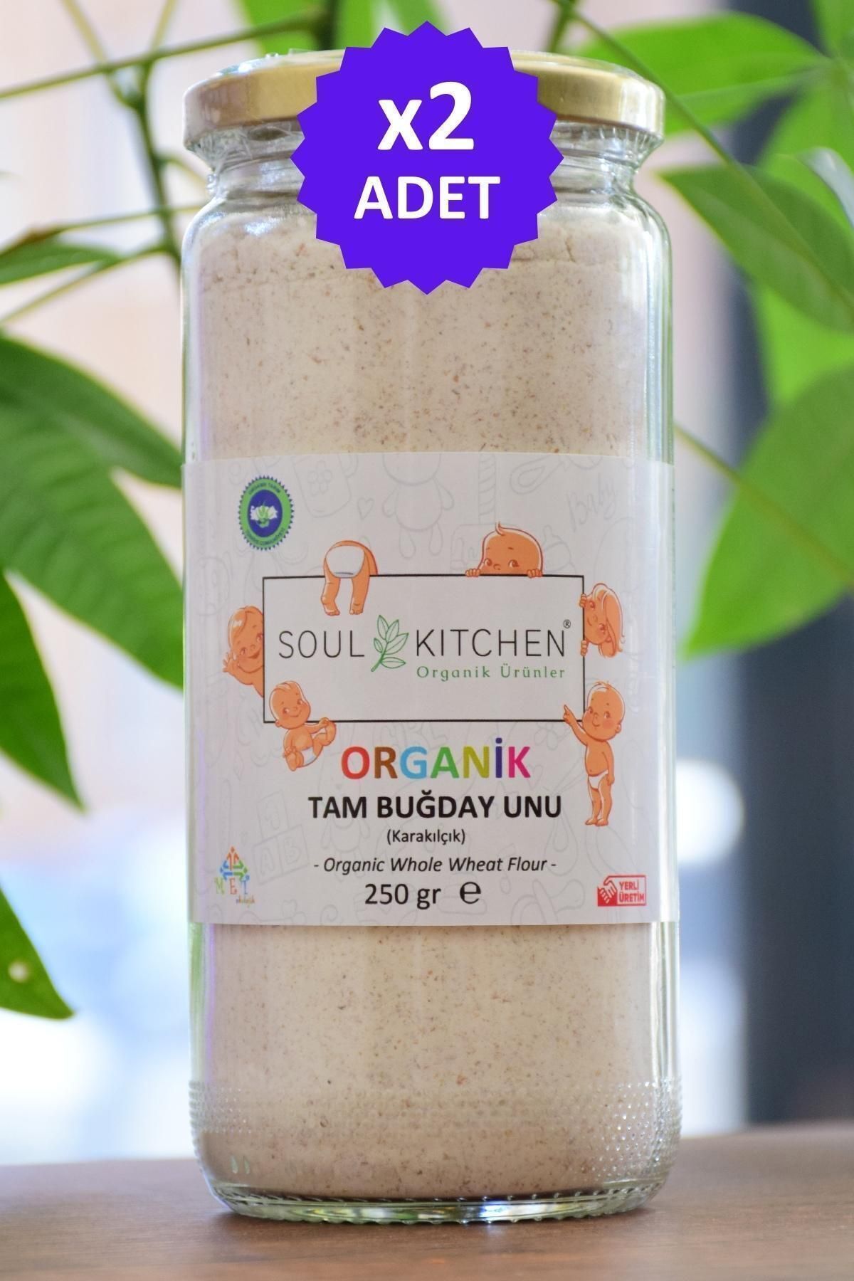 Soul Kitchen Organik Ürünler Organik Bebek Tam Buğday Unu (KARAKILÇIK) 250gr - Cam 2'li Avantaj Set -