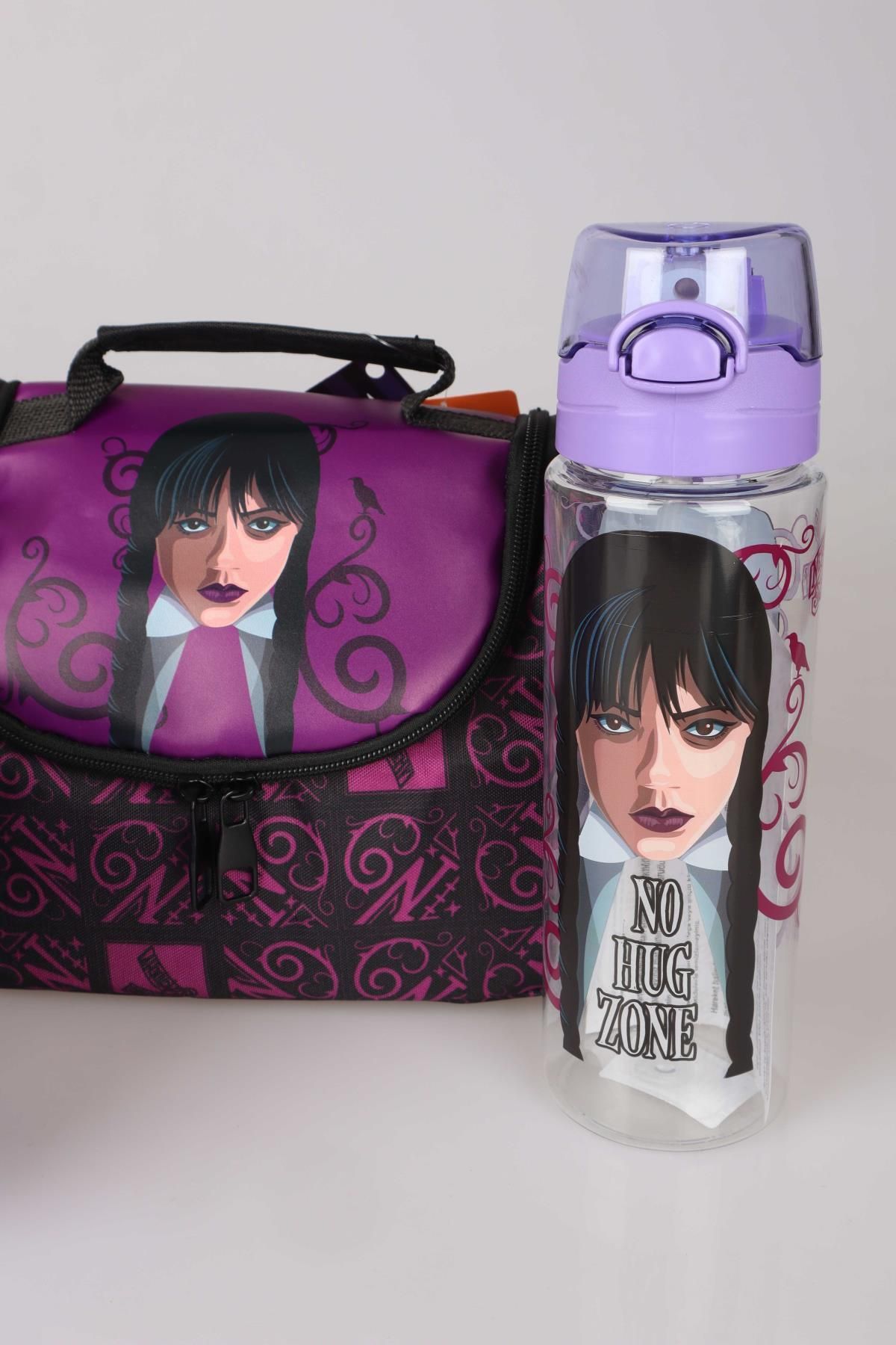 WEDNESDAY-New Season Licensed Wednesday Lunch Box - 700ml Tritan Flask and 2 Layer Lunch Box Food S 2