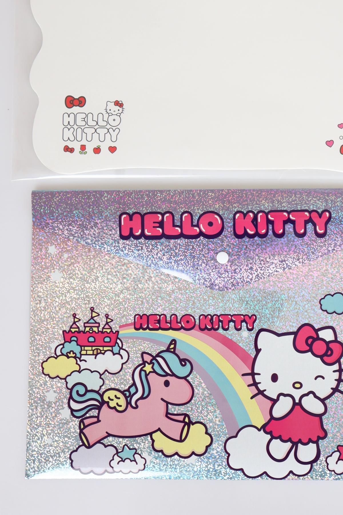 Hello Kitty-7 Pieces Licensed Stationery Set - Piggy BanK, Writing Board, Snap File, 2 Erasers, Pencil Sharpener 5
