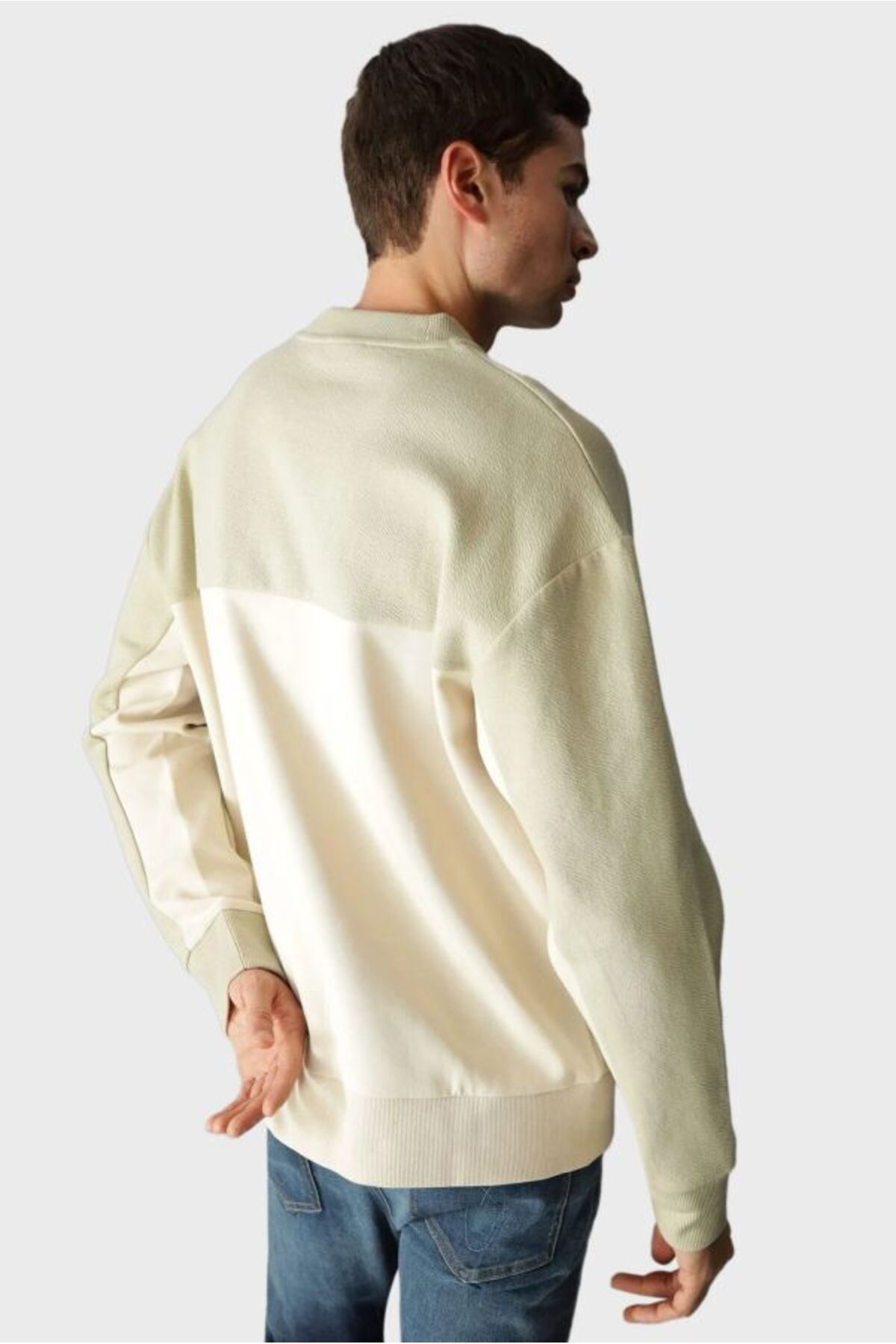 سویشرت سبز مردانه پیراهن یقه دوچرخه اورجینال Calvin Klein