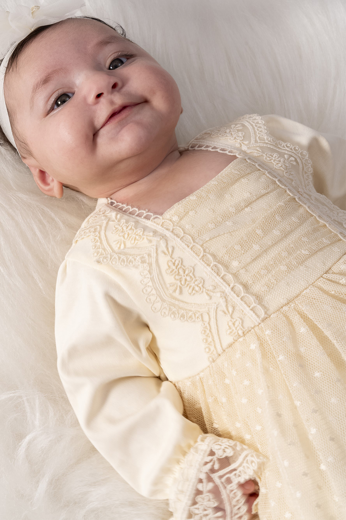 Melekpare Kız Bebek Mevlüt Elbisesi Fransız Dantelli Mevlit Takımı Bebek Mevlütlük Seti fotoğrafı 3 (önizleme)
