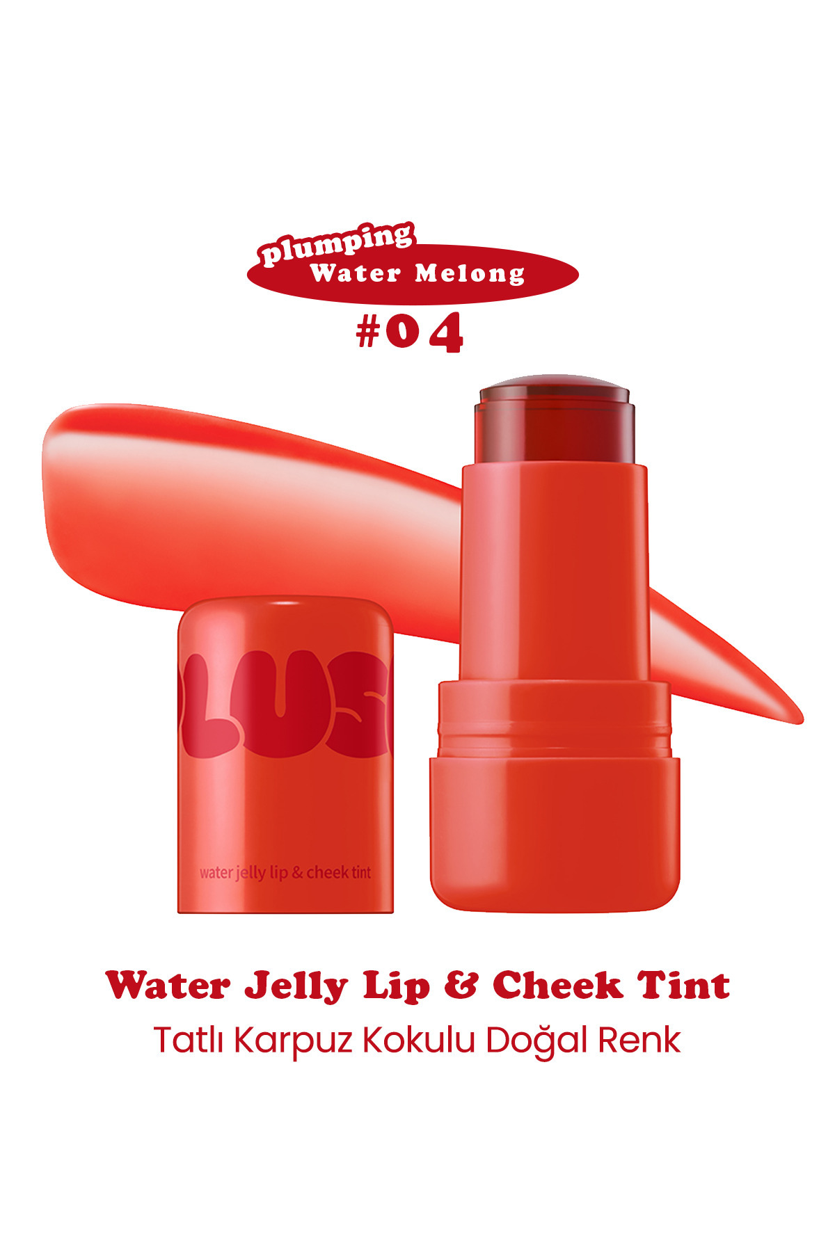 Plush Jelly Yanak ve Dudak Renklendirici Jel Tint Elensilia PLUSH Blush and Lip — قرمز PLUSHBLS01 — تصویر 5 از 5