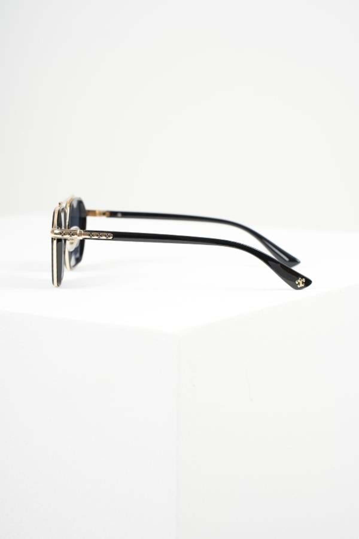 WATCHOFROYAL  Royal Eyewear Re0039 Gold- Siyah Güneş Gözlüğü - Görsel 8