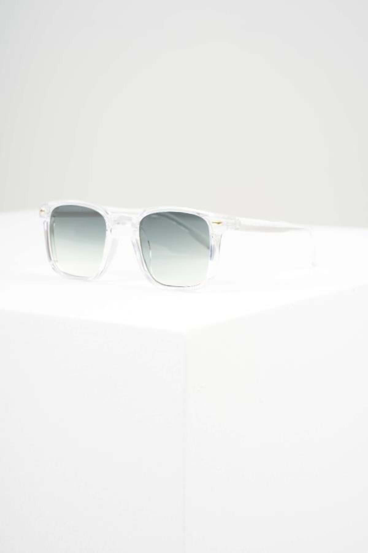 WATCHOFROYAL  Güneş Gözlüğü Kadın & Erkek UV400 Cam Orjinal CE Belgeli TRANSPARAN YEŞİL LORRAINEW - Görsel 8