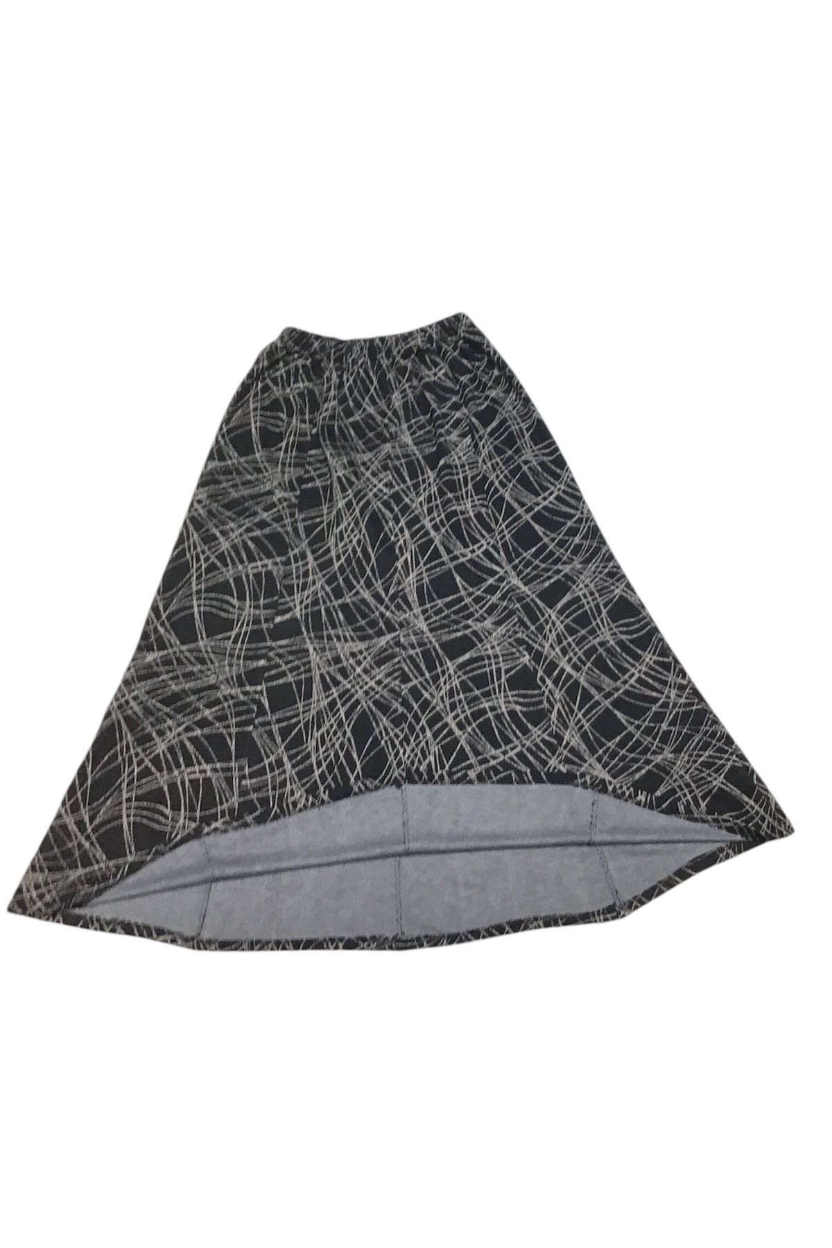 ECE GİYİM-Women's Waist with Elastic Patterned Large Size Skirt 3