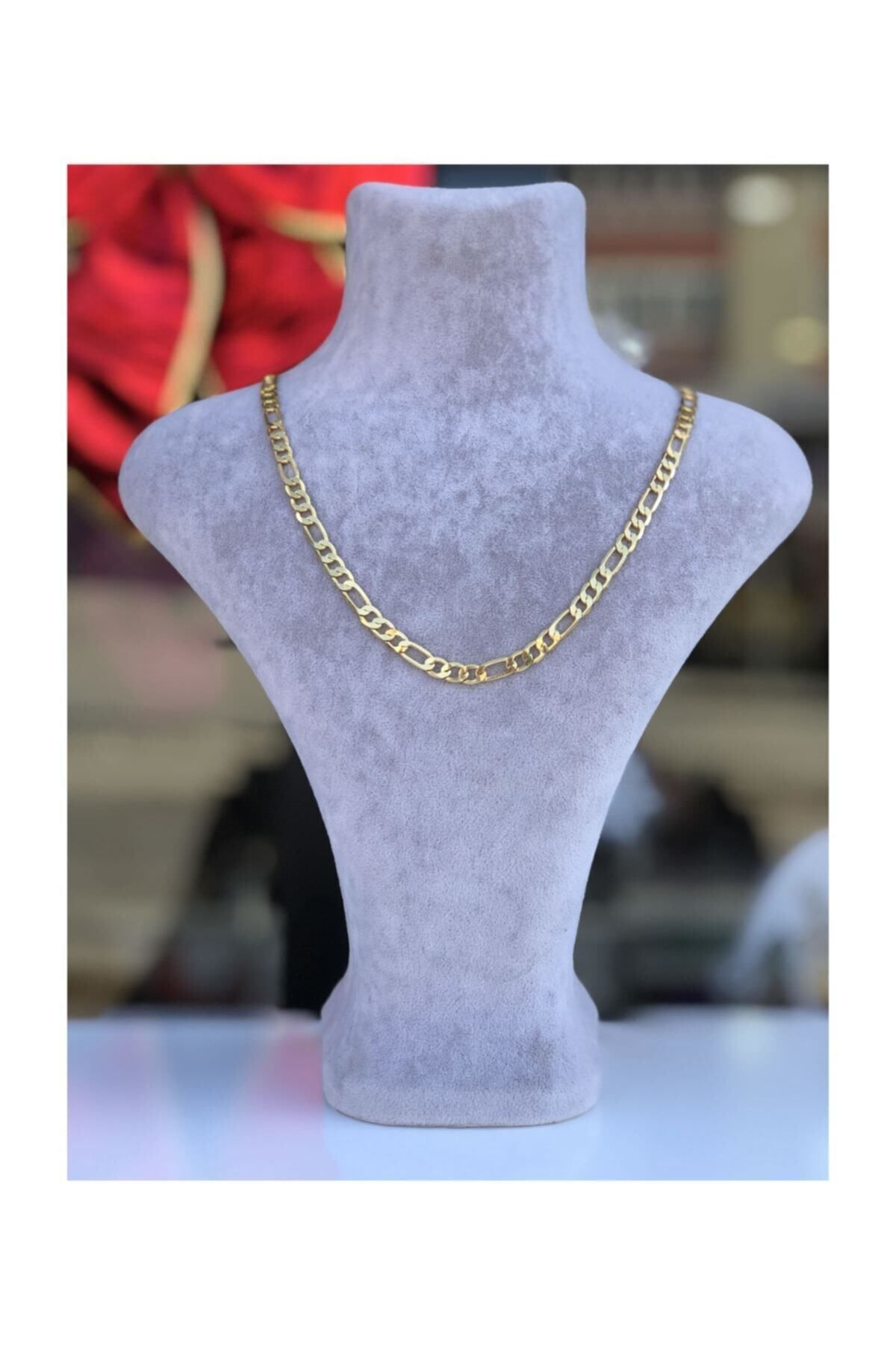 JEWELRY Kadın Özel Seri Renk Atmaz Zincir 64 Cm Figaro Model