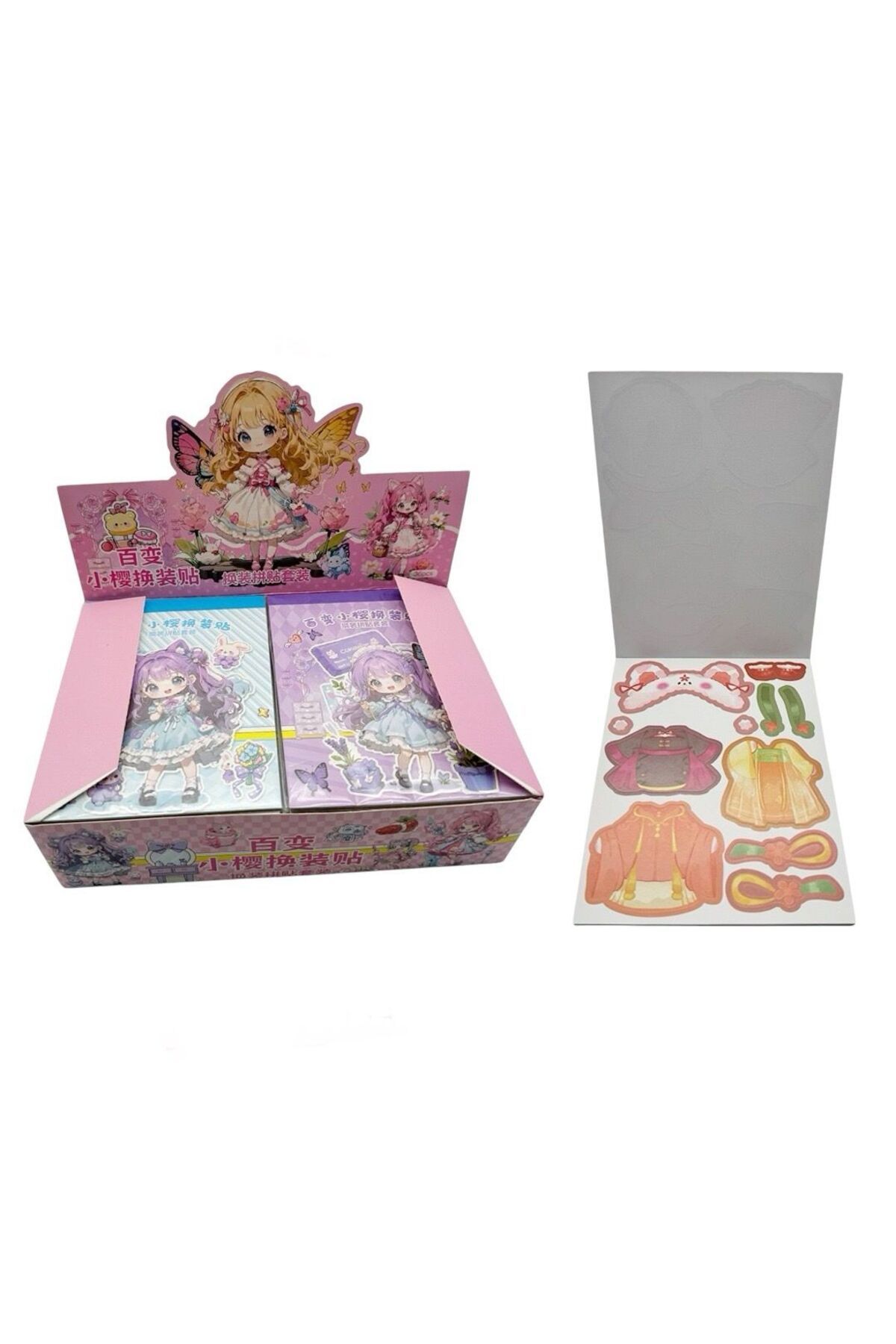 Modellino-4-Piece Cute Curomi A6 Sticker Notebook - 12 Sheets, Different Colors and Patterns, Serial Options 2