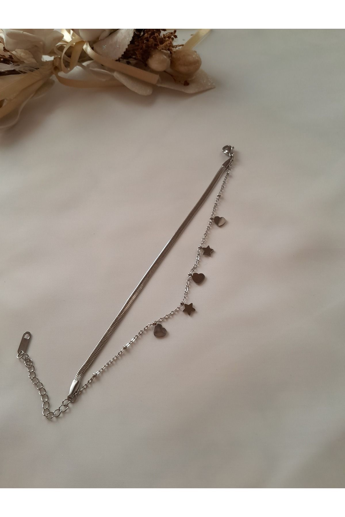 Lunexia-Silver Colored Elegant Design with Heart and Star Figures 2