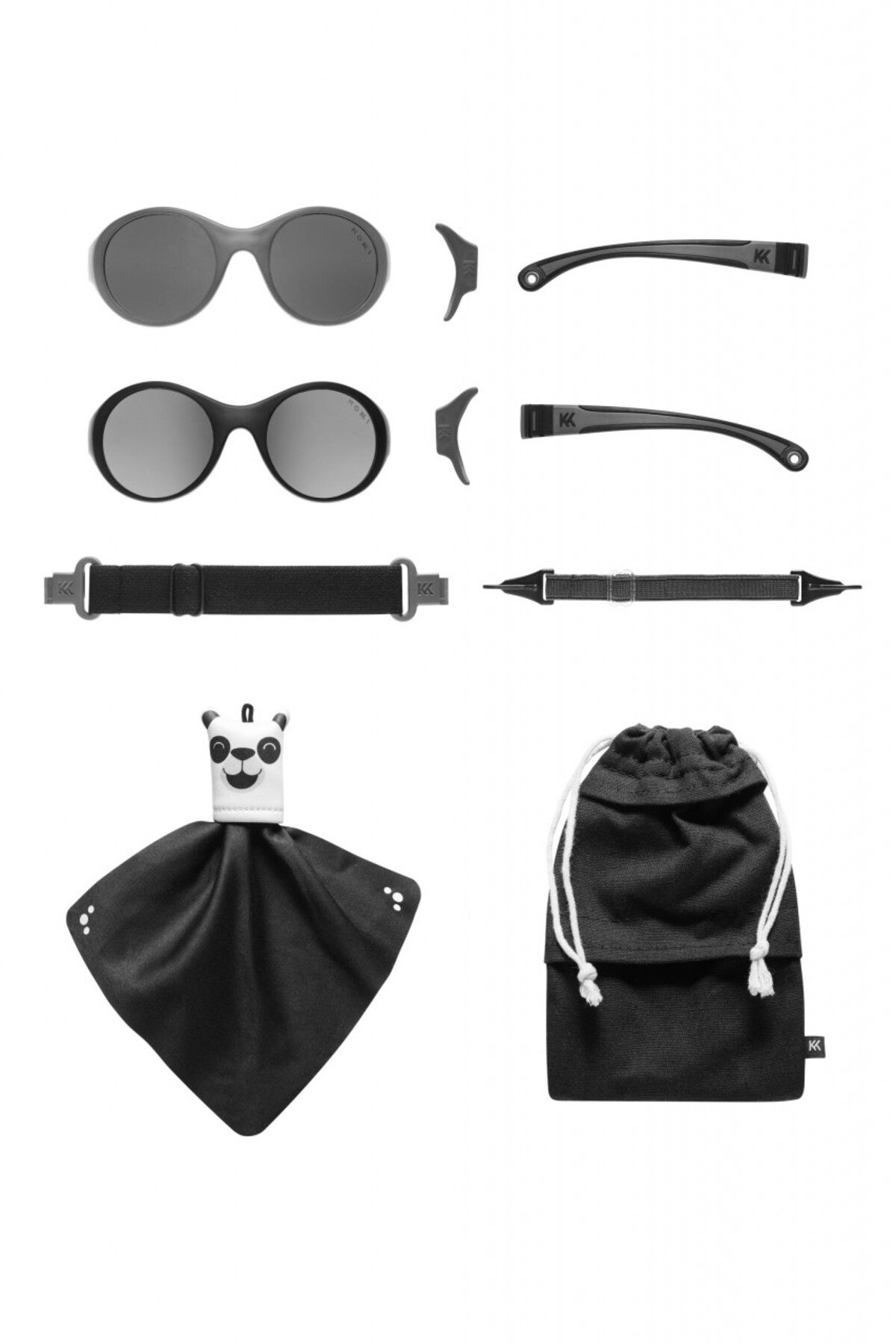 OEM-MOKKI Click & Change Kindersonnenbrille, UV-Schutz, Schwarz, 0-2 Jahre, 2er-Set 1