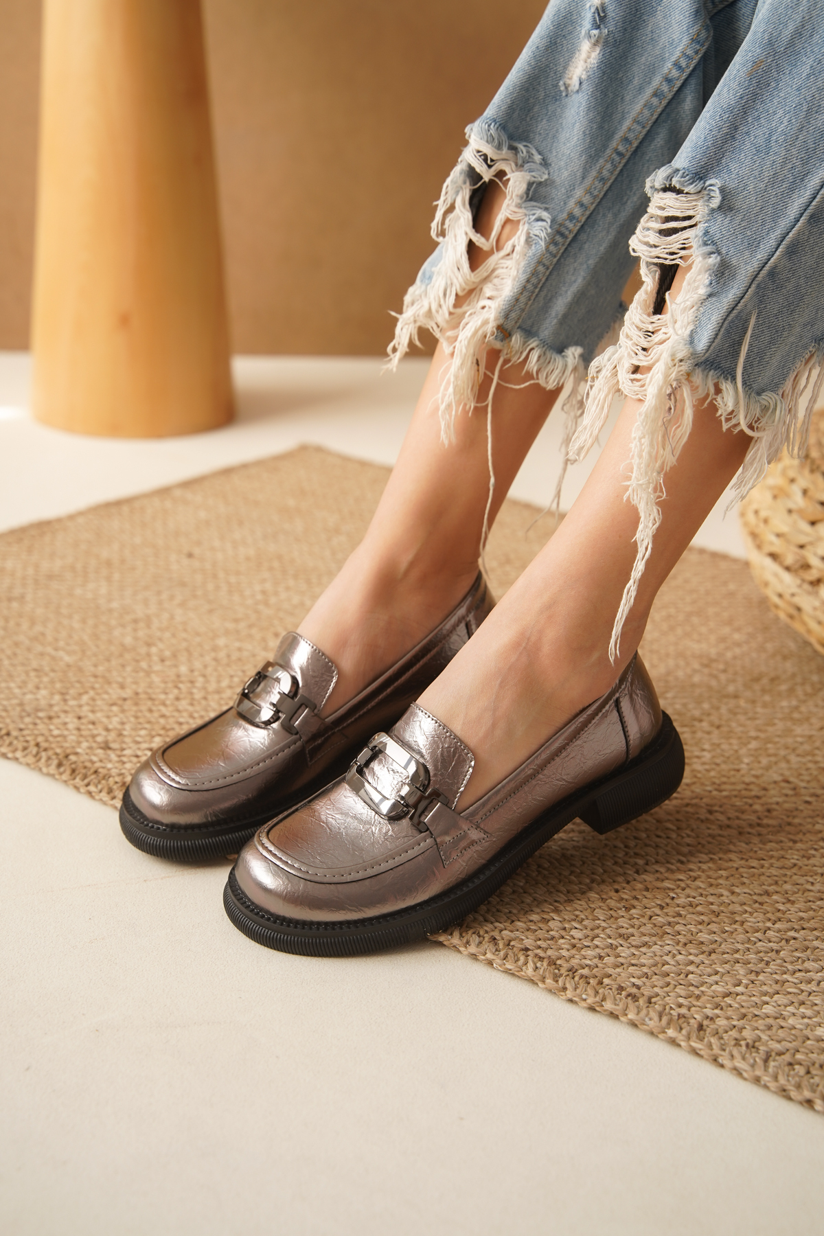 Cananın Pabuçları I?nt 1003-3 Tokali Loafer görsel 4