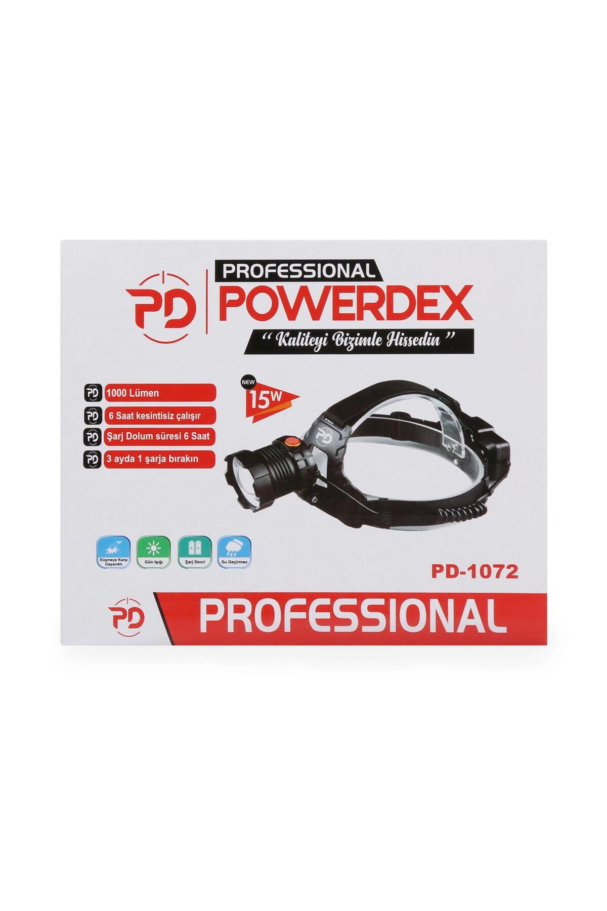 powerdex Pd-1072 Şarjl Edilebilir Pilli 15w Kafa Lambası - Fiyatı