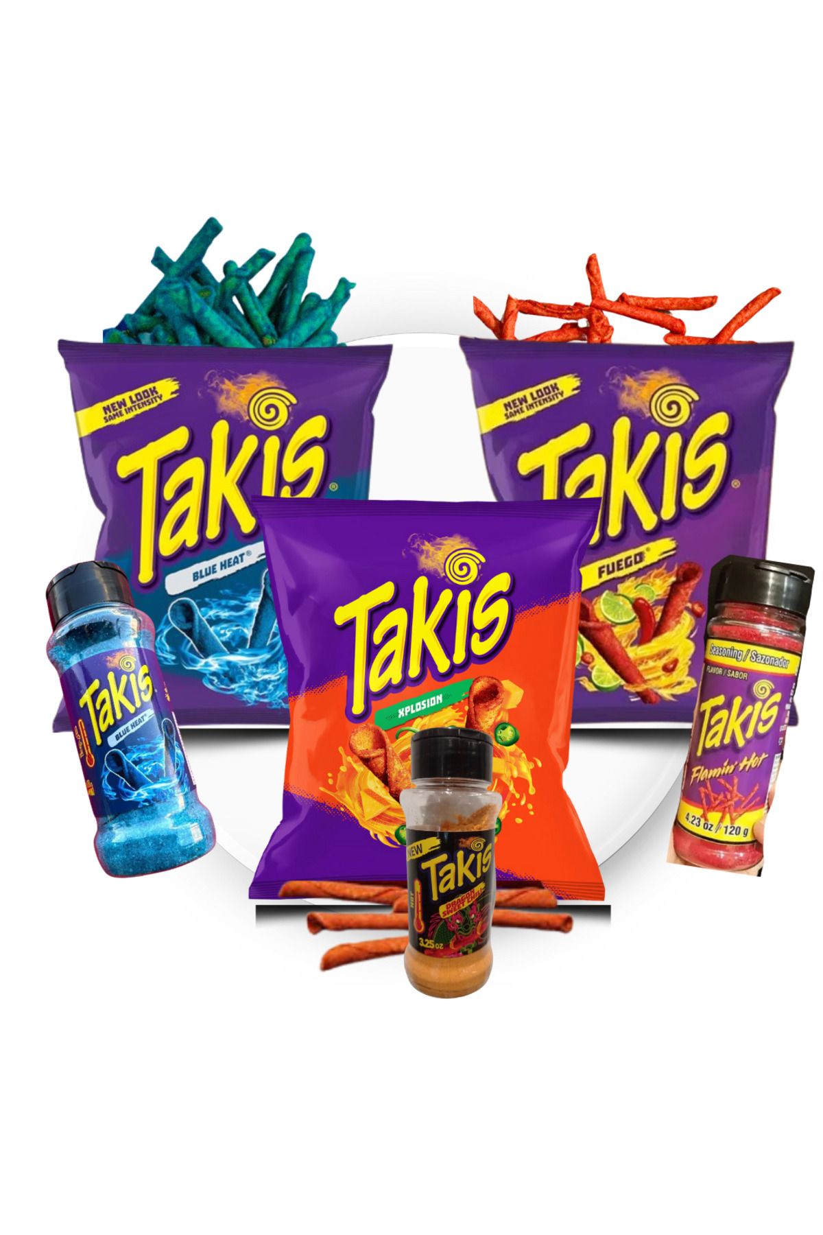 Genel Markalar Takis (Blue Heat, Fuego, Xplosion) 113,4gr, 3 adet Powder (Blue.Fuego,Dragon)