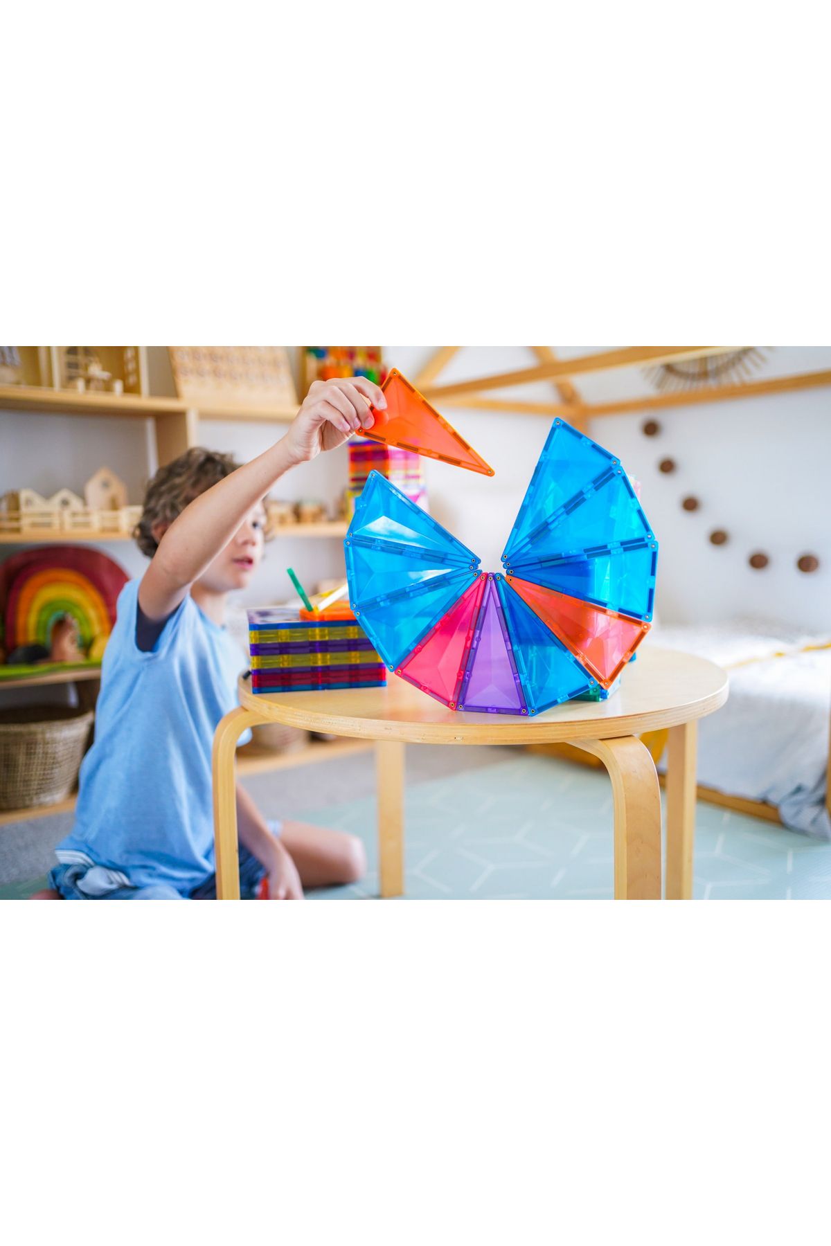 Connetix-Magnetic Tiles Set constructie magnetic, 102 piese, creativitate 7