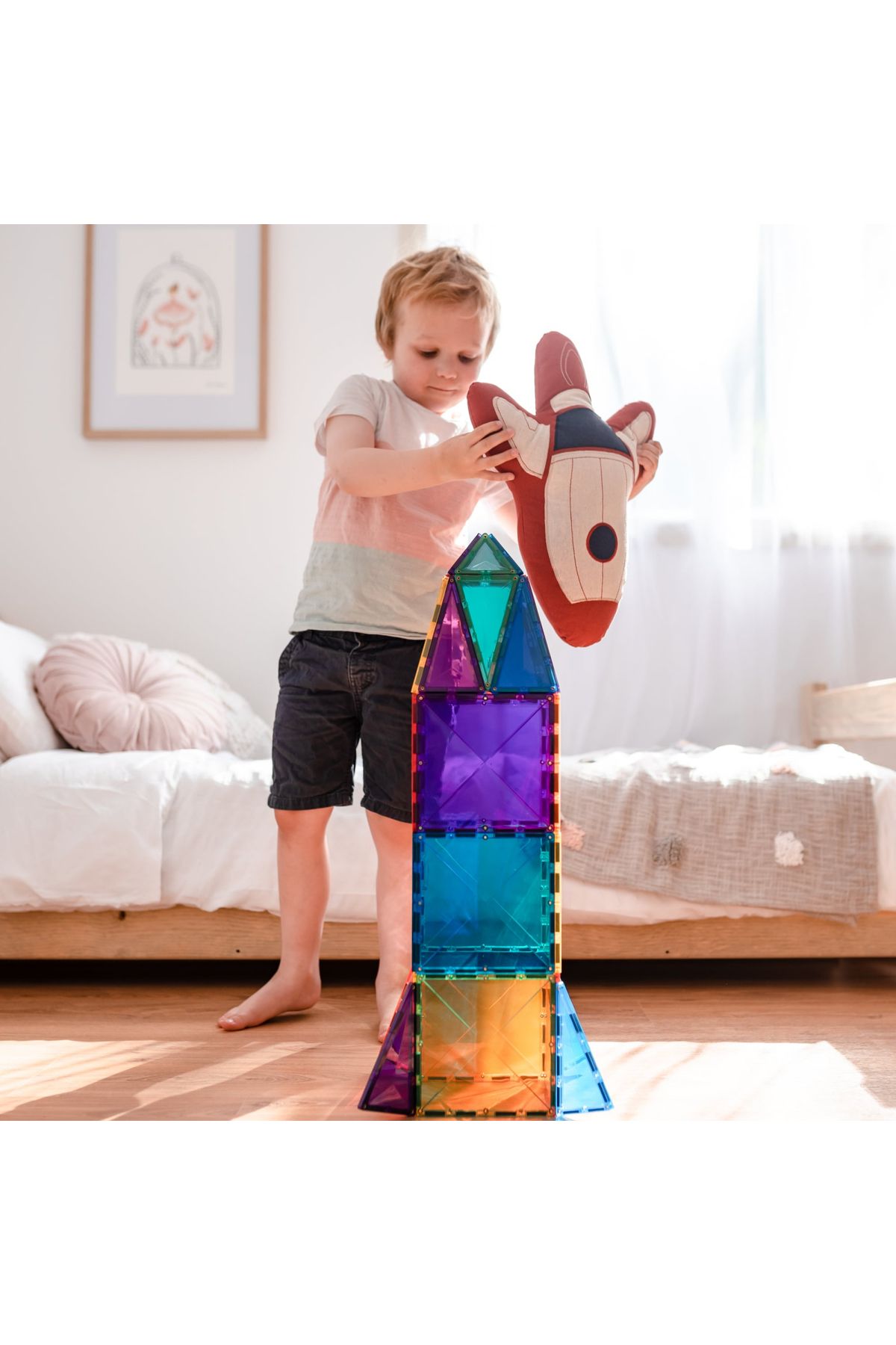 Connetix-Magnetic Tiles Set constructie magnetic, 102 piese, creativitate 4