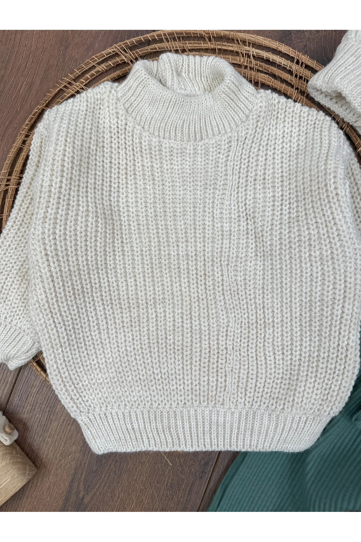 tiwitibaby Oversize Triko Kazak Kaşkorse Esnek Salopet Bereli Unisex Salopet Bebek Takım fotoğrafı 6 (önizleme)