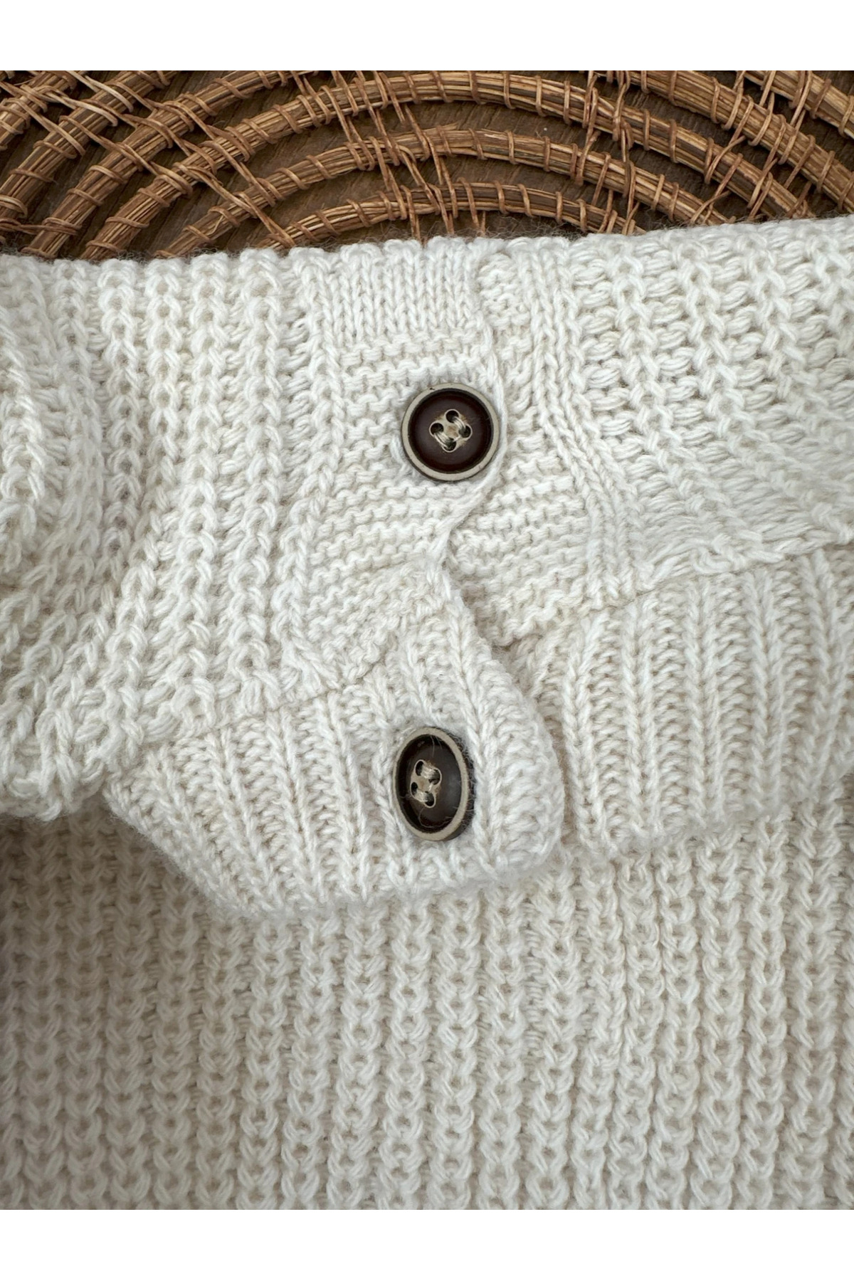 tiwitibaby Oversize Triko Kazak Kaşkorse Esnek Salopet Bereli Unisex Salopet Bebek Takım fotoğrafı 4 (önizleme)