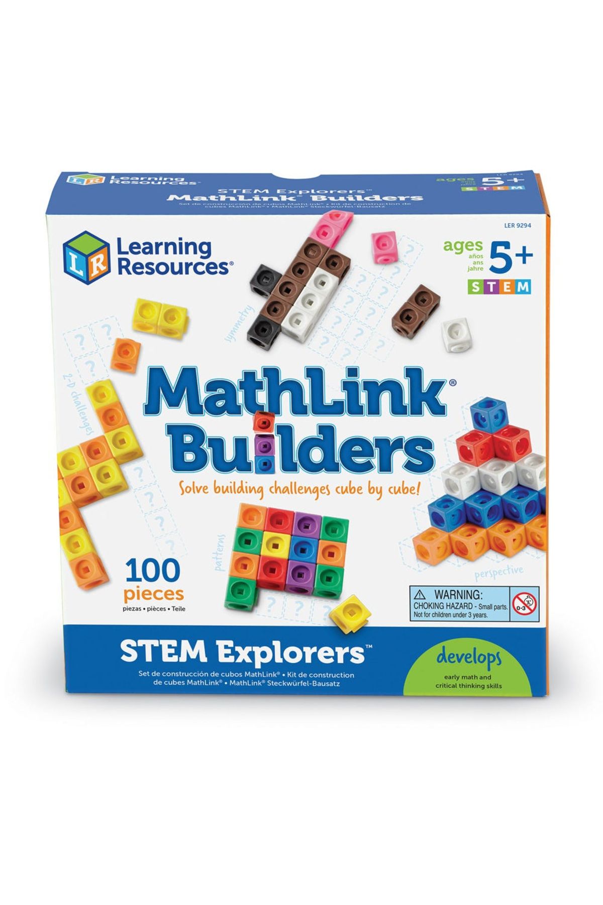 Learning Resources-Set MathLink - Constructii 3D din cuburi interconectabile 7