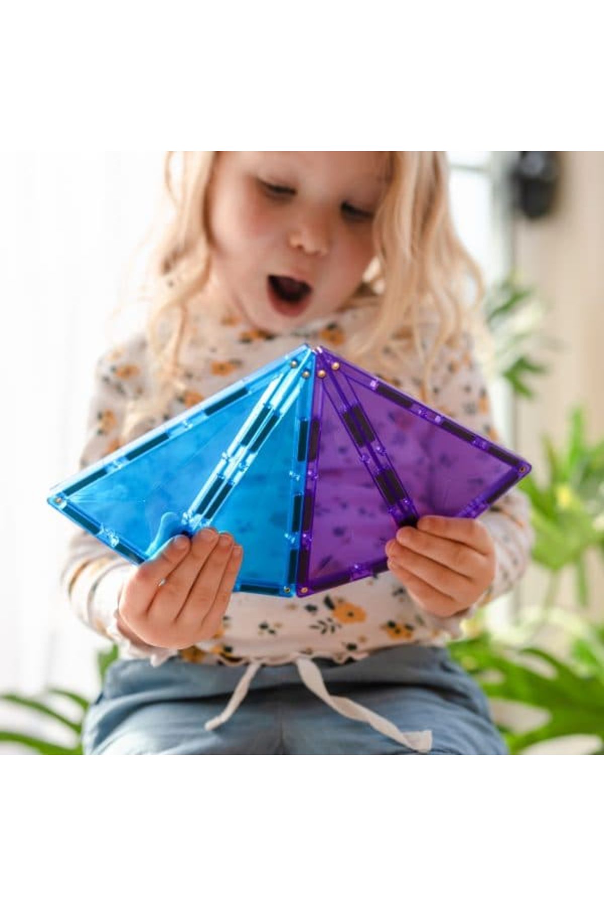 Connetix-Magnetic Tiles Set constructie magnetic, 30 piese forme geometrice 3