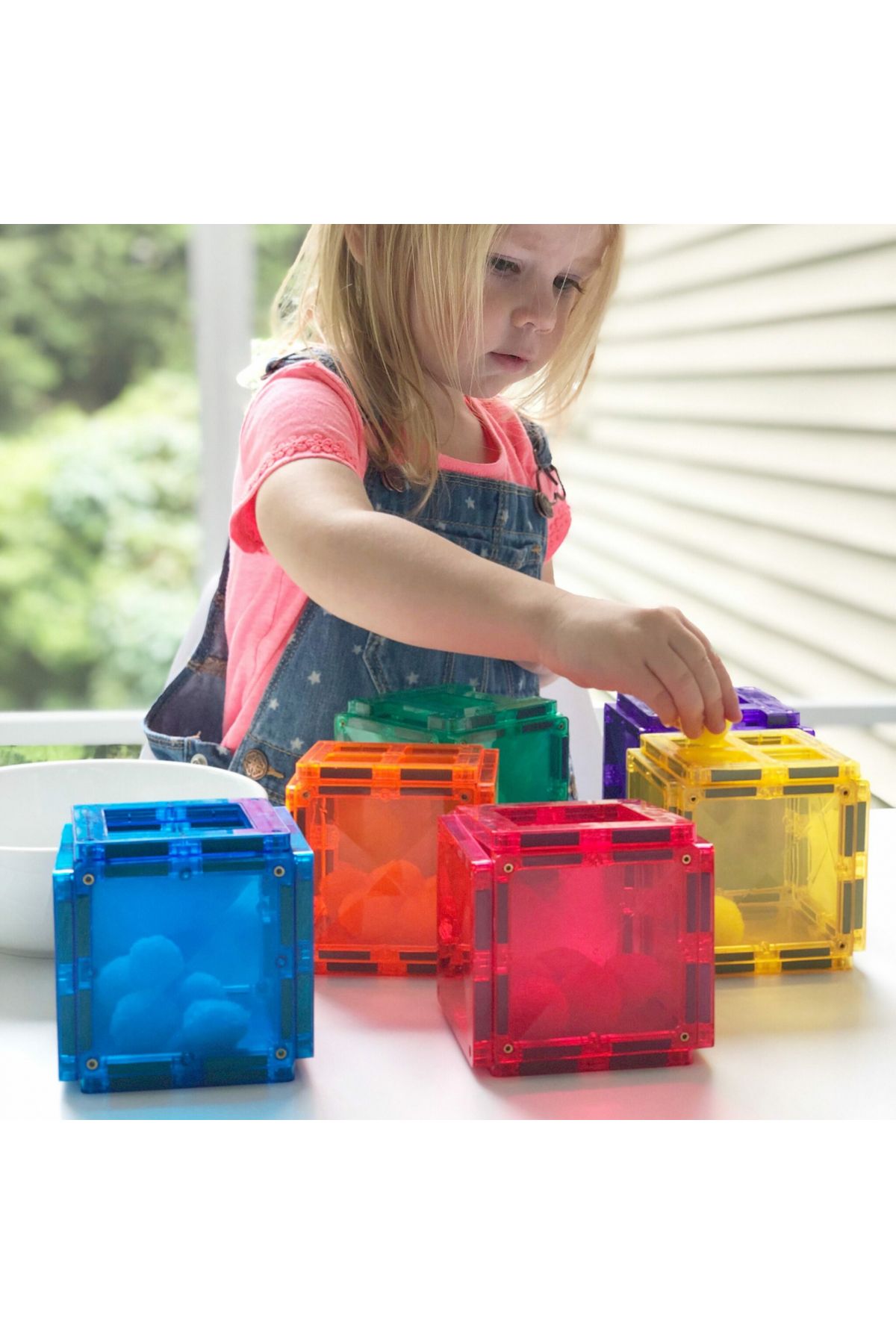 Connetix-Magnetic Tiles Set constructie magnetic, 60 piese, set de baza 4