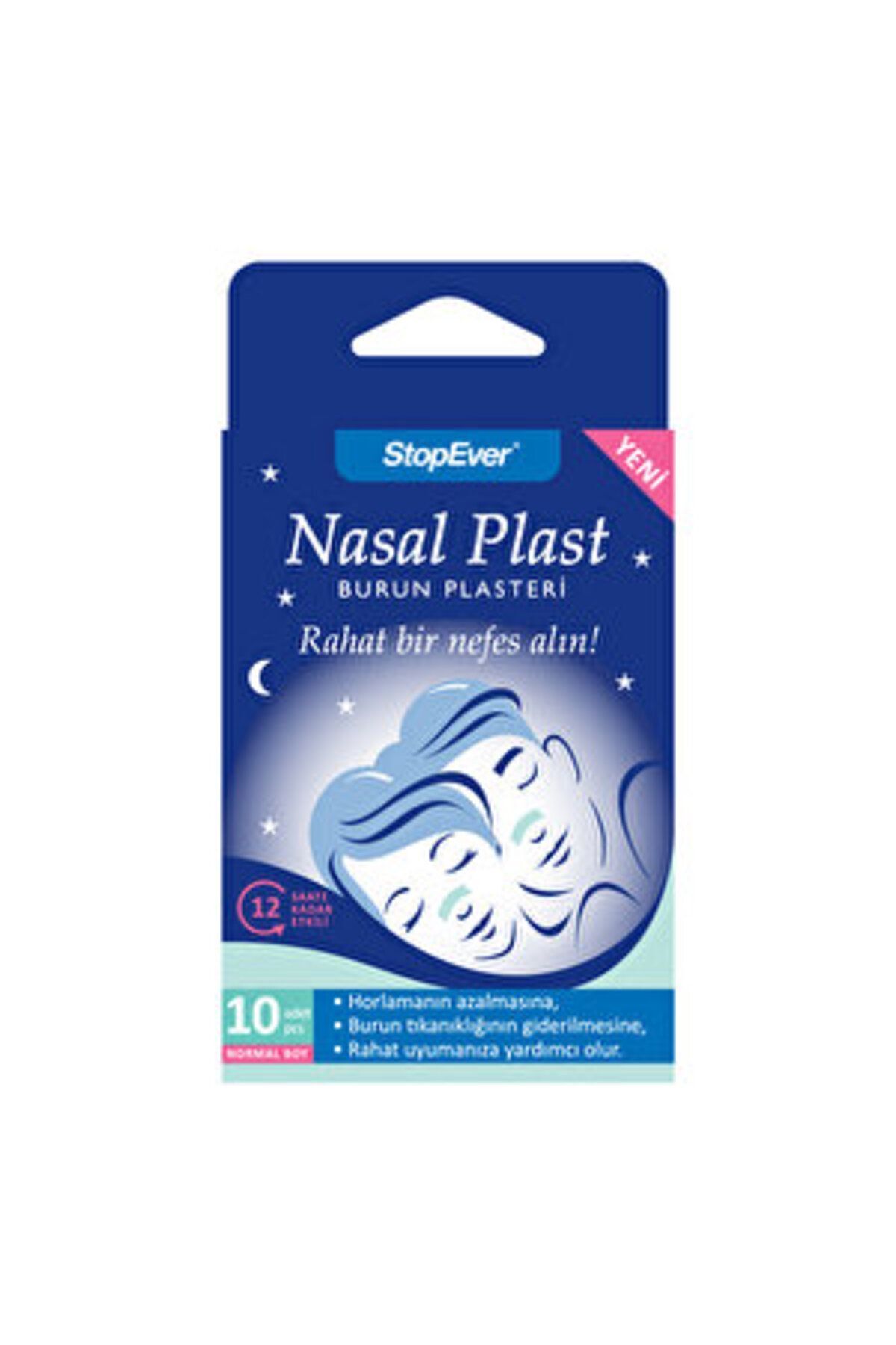 Elioure ( 2 ADET ) StopEver Nasal Plast Burun Plasteri Normal Boy 10'lu