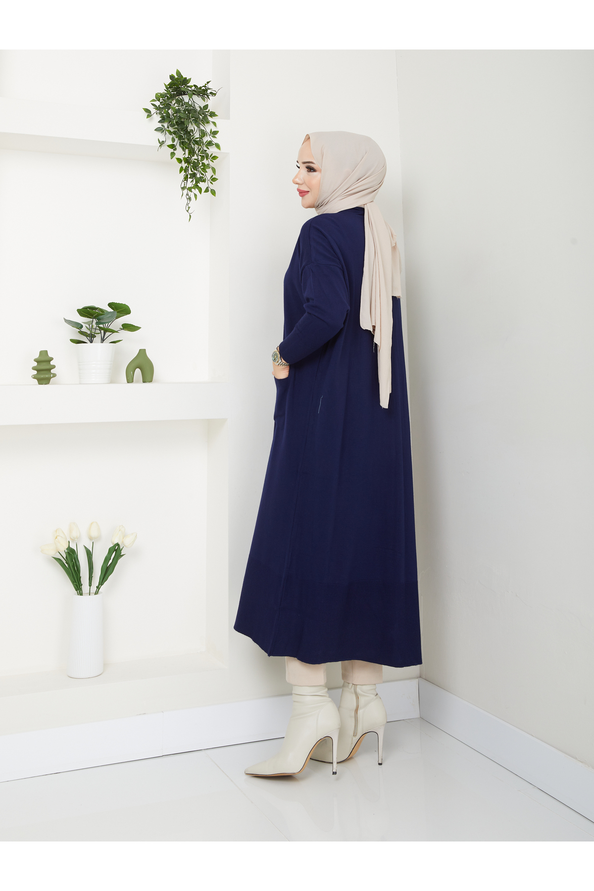 MODAMÜNASİP  Harika Yumuşacık Hafif Yarasa Kol Triko Hırka - Görsel 7