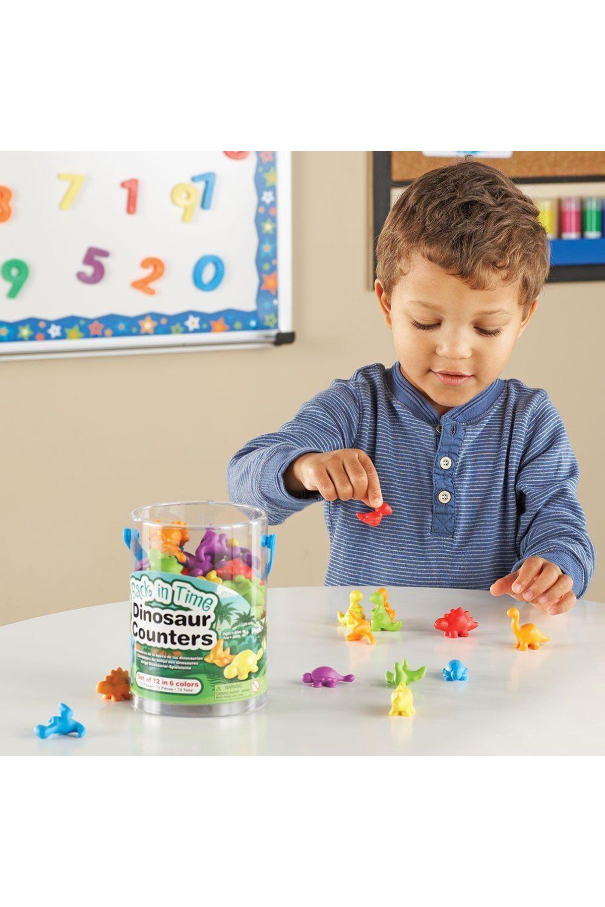 Learning Resources-Set pentru sortat si numarat - Dinozauri jucausi - 72 piese 4