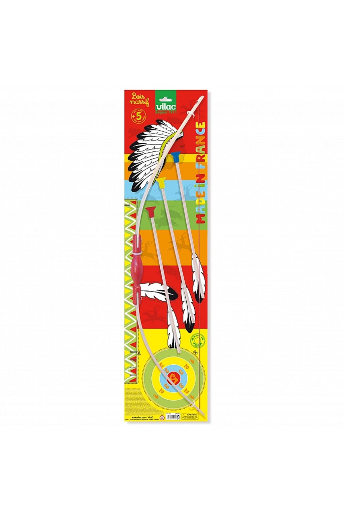 Vilac Arc Cu Sageti Cu Ventuze - Set Indemanare Pentru Copii - One Size