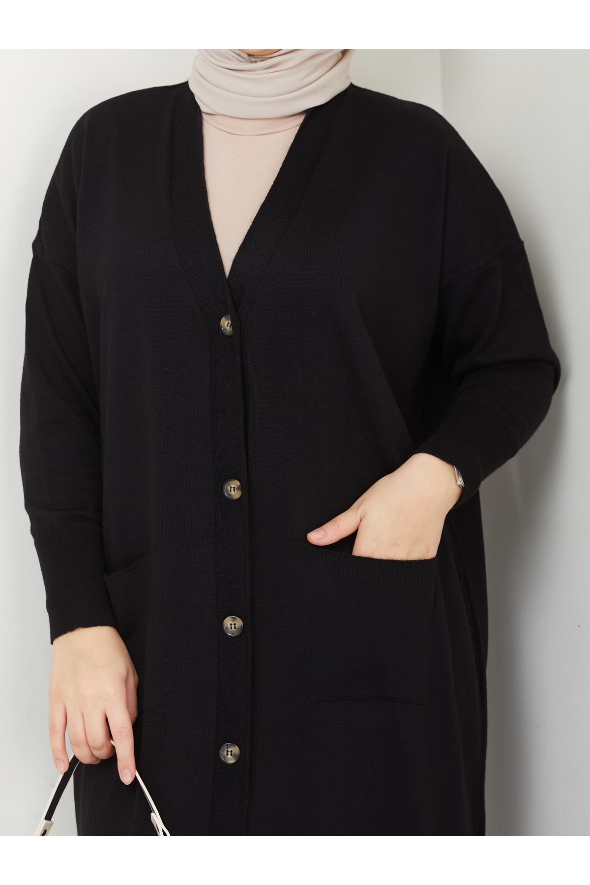 MODAMÜNASİP  Harika Yumuşacık Hafif Yarasa Kol Triko Hırka - Görsel 4