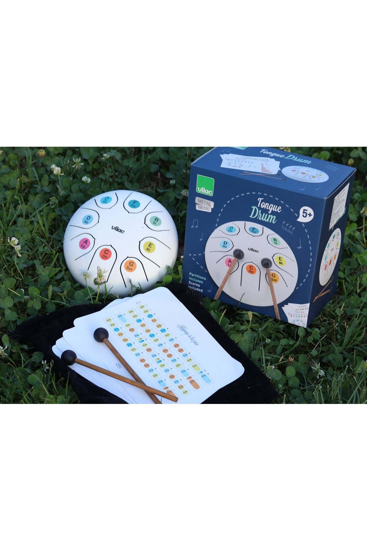Vilac-Instrument muzical pentru copii -Tongue drum - toba xilofon 3