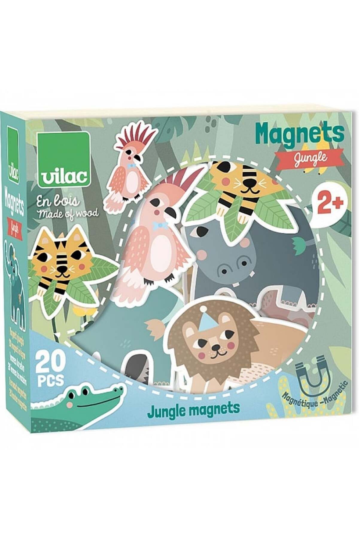 Vilac-Magneti Jungla - Set cu 20 de piese din lemn 1
