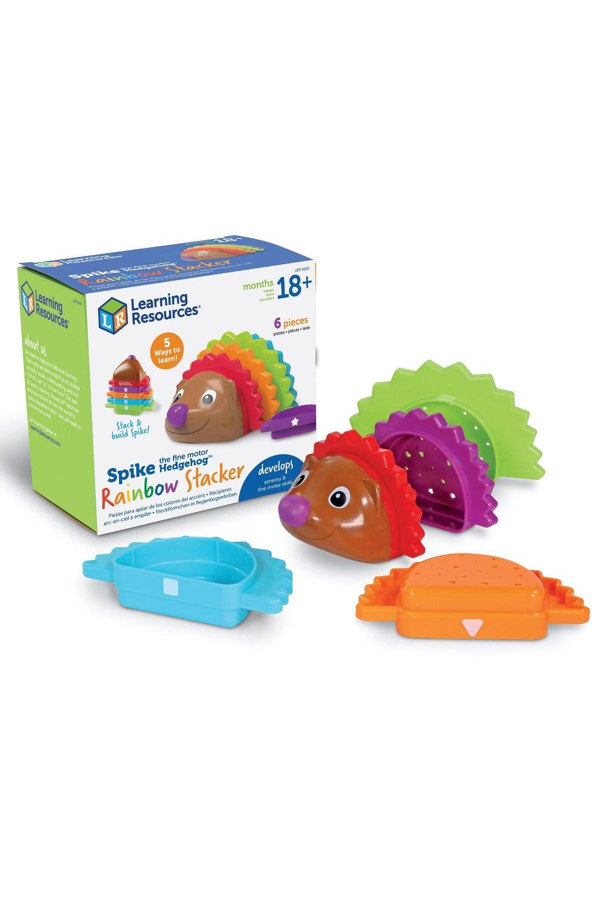 Learning Resources Piramida Curcubeu - Ariciul Spike - One Size