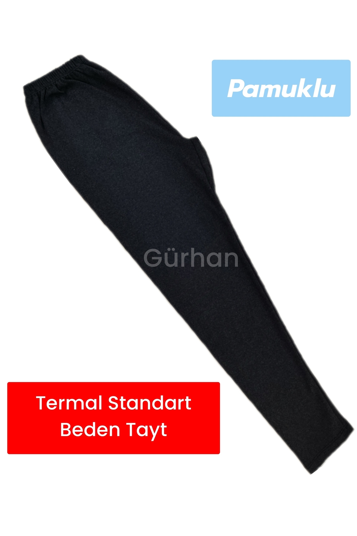 gür-han Unisex Esnek Termal Alt İçlik Tayt Kışlık Pamuklu Düz Standart Beden görsel 2