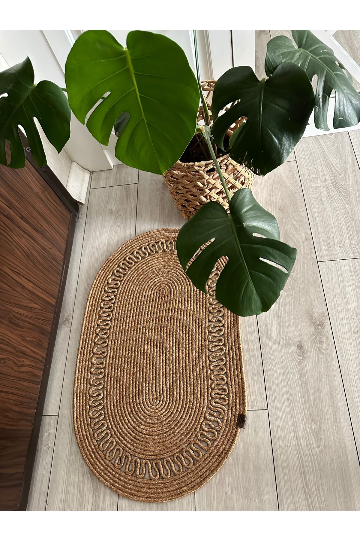 ERSU AHAT HOME DESİGN EA-Wicker Patterned Jute Mat - Door, Bathroom, Balcony Carpet 6