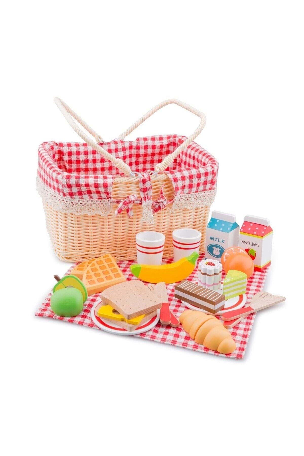 New Classic Toys Cos De Picnic Cu Accesorii Din Lemn - Joc De Rol - One Size