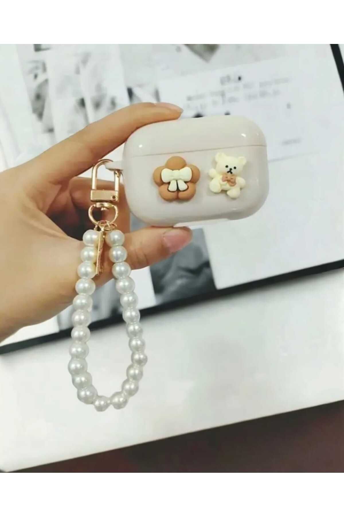 Tasarım-iPhone 1/2Nd Generation Compatible - Bluetooth Headset, Protective and Figured Teddy Bear Beaded Case 1