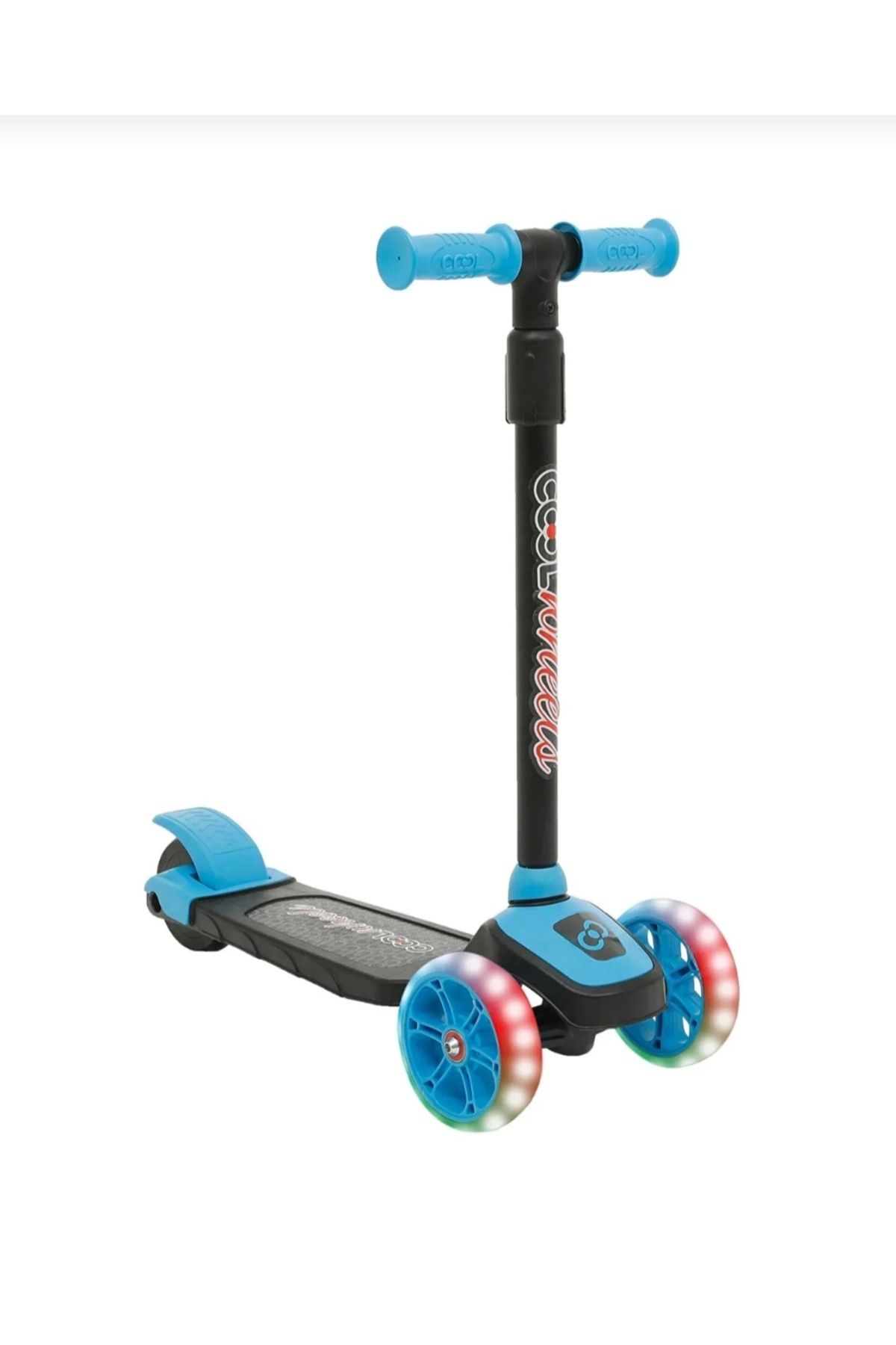 PERİ TOYS Işıklı 3 Tekerli Ayarlanabilir 50 Kg Taşıma Kapasiteli Scooter Mavi