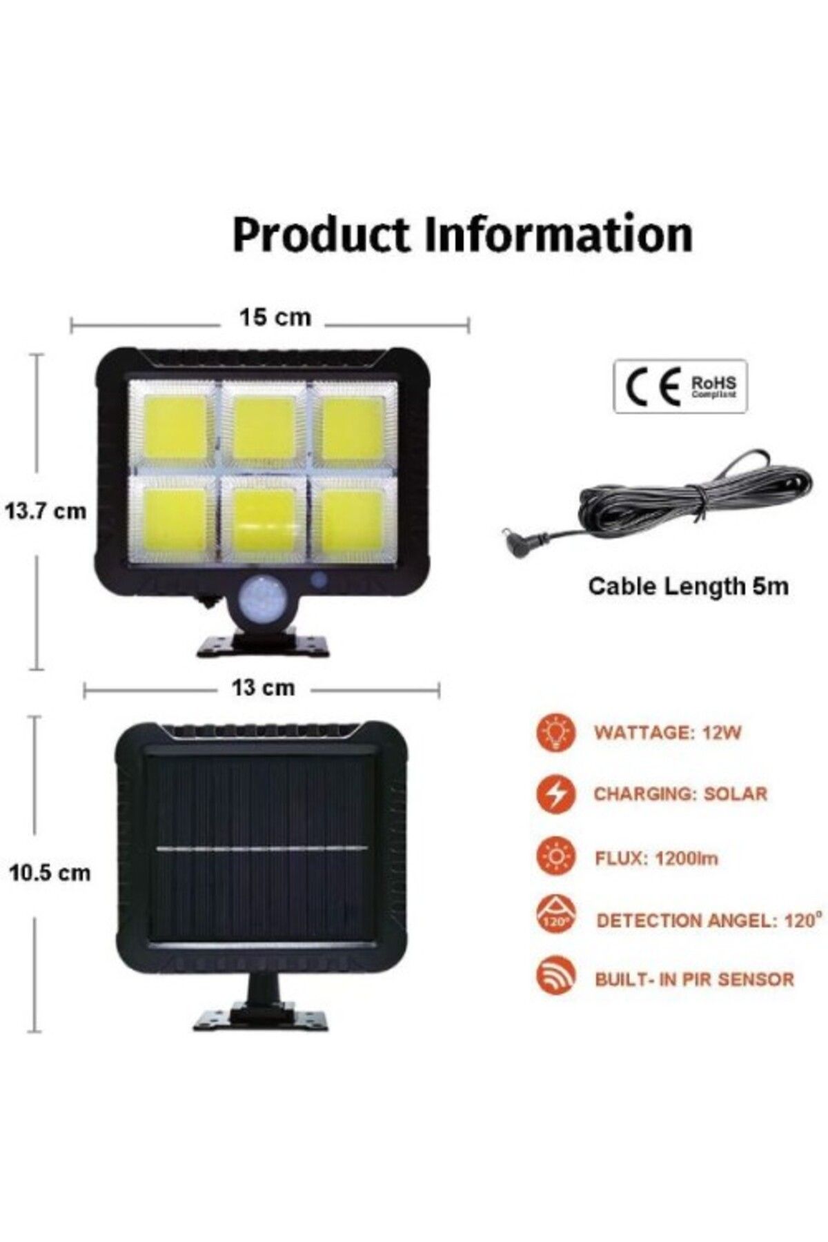 novoglo Hareket Sensörlü Solar Lamba