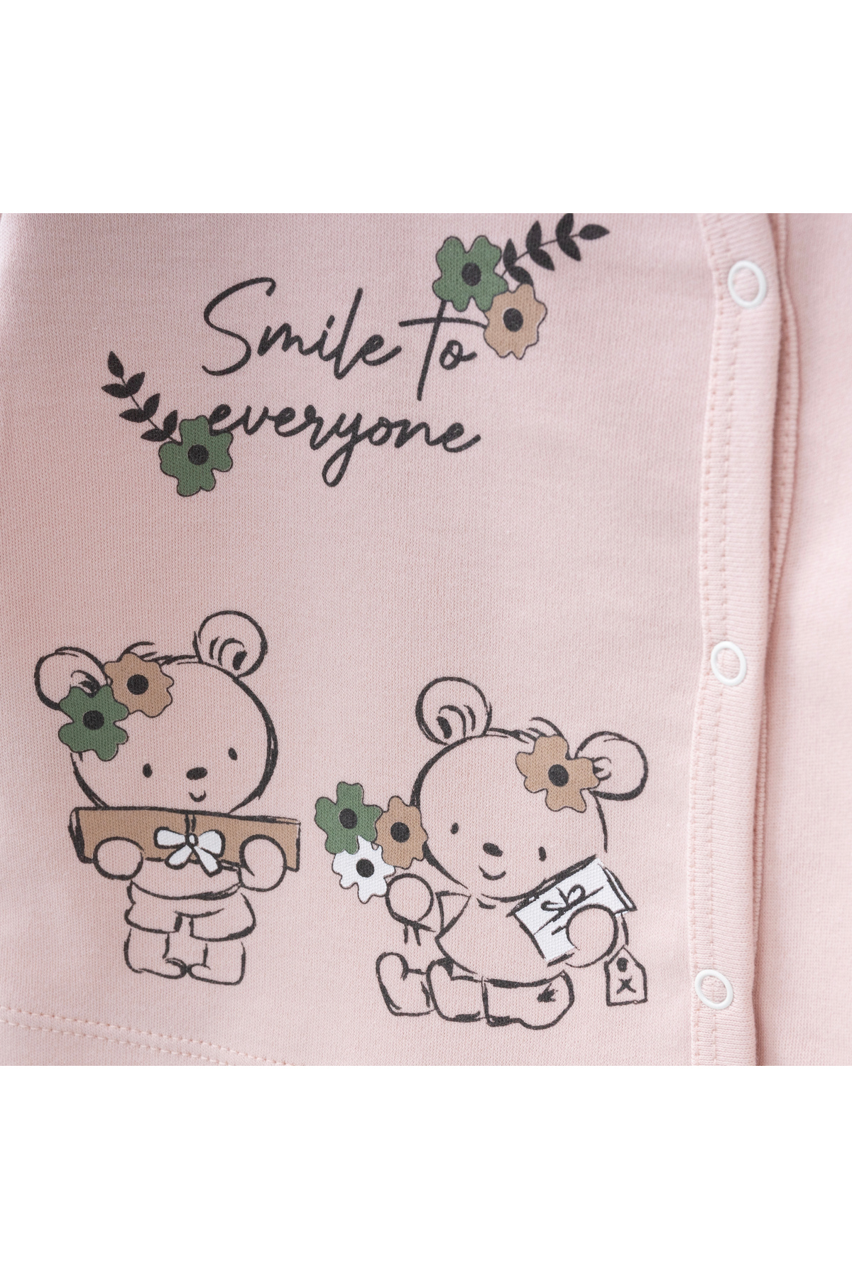 BABYLİM Kız Bebek Hastane Çıkışı Mini Tavşan Baharı 3'lü Yeni Doğan Seti %100 Pamuk  0-3ay fotoğrafı 3 (önizleme)