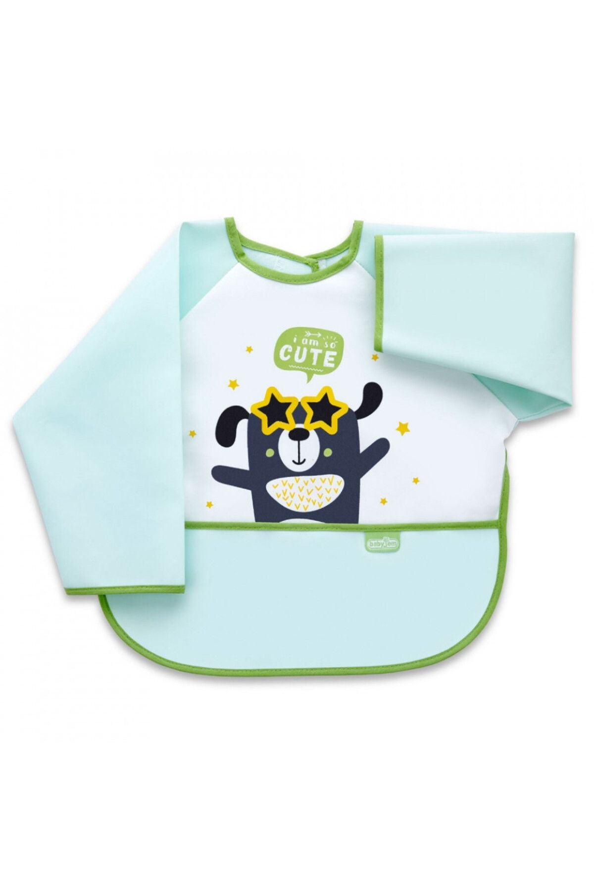 Babyjem-Baveta cu maneci si buzunar BabyJem Polly Bib (Culoare: Roz) 3