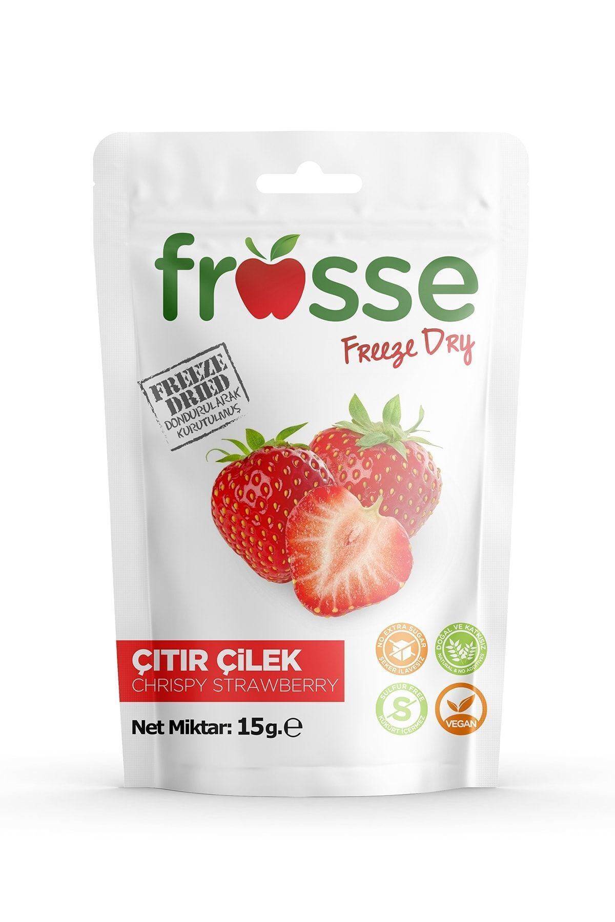 frosse Çilek Kıtırı, Freeze Dried (DONDURARAK KURUTULMUŞ) Çilek Cipsi