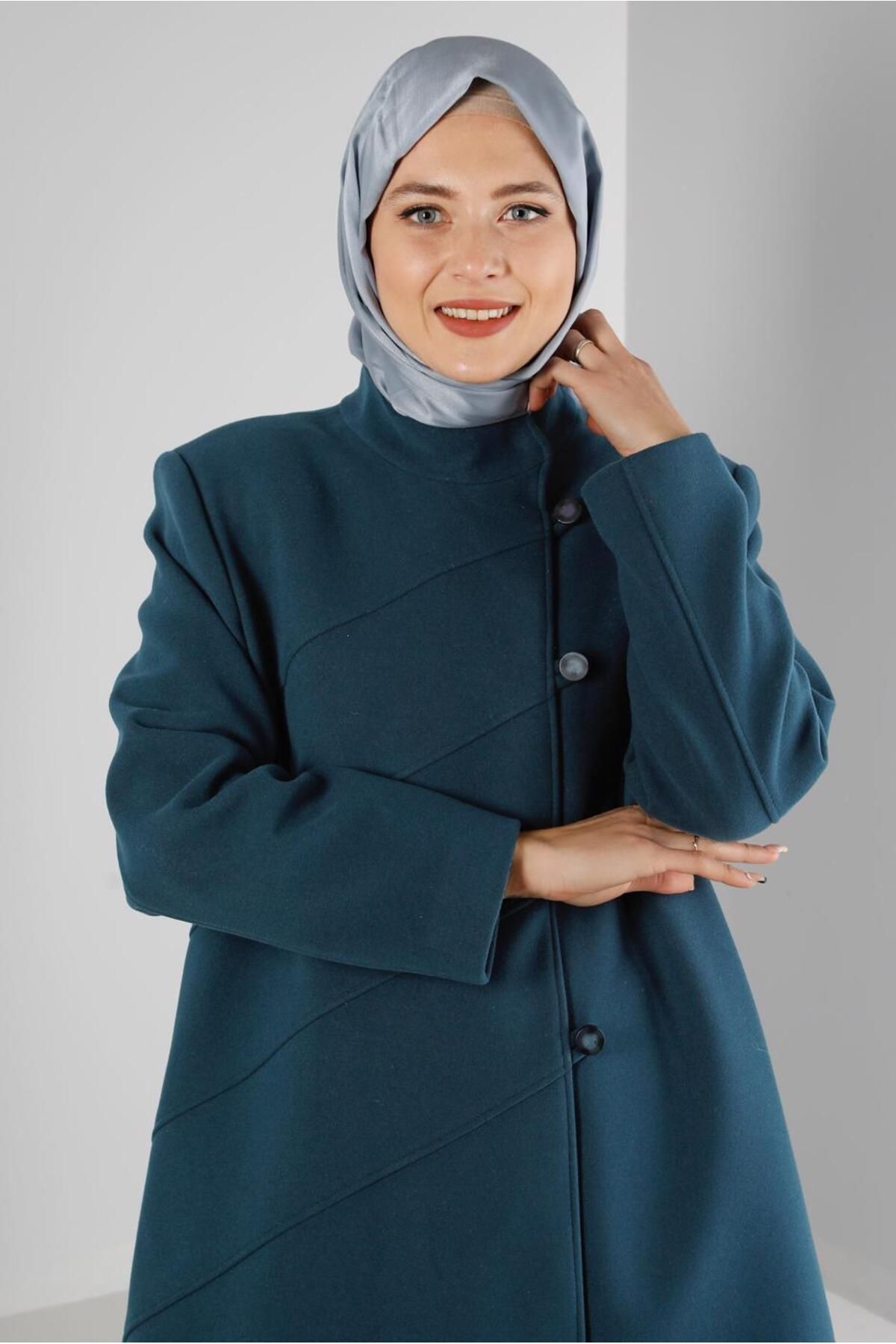 کت 90278 با دکمه یقه قاضی Alvina