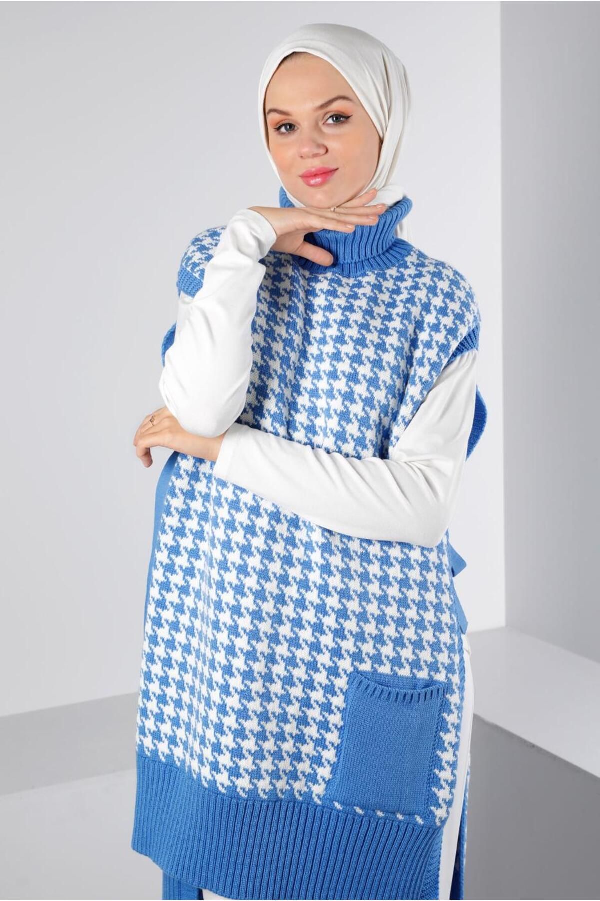 ژاکت بافتنی طرح دار هوندستوث 43141 Alvina